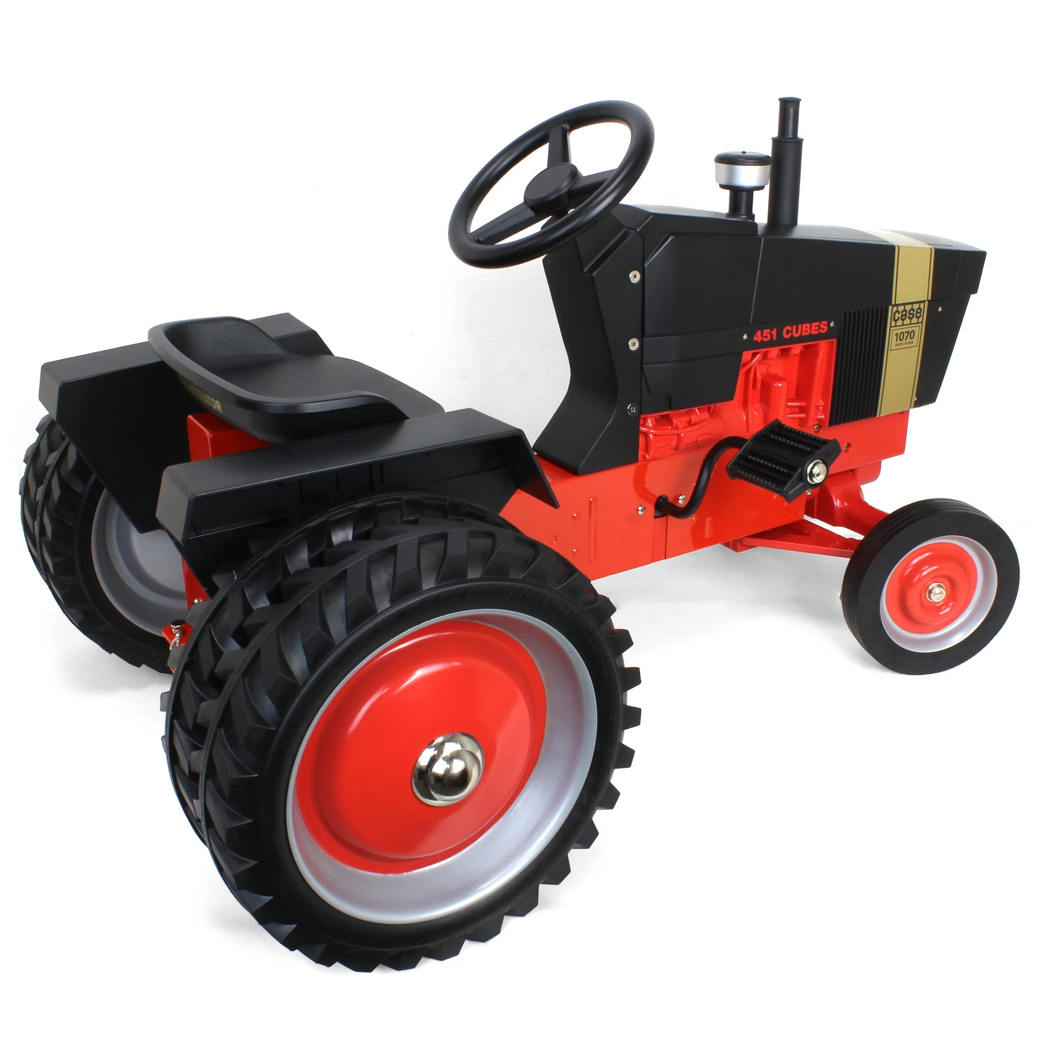 Case 1070 Agri King Black Knight Demonstrator Pedal Tractor with Rear Duals, ERTL Limited Series - Image 4
