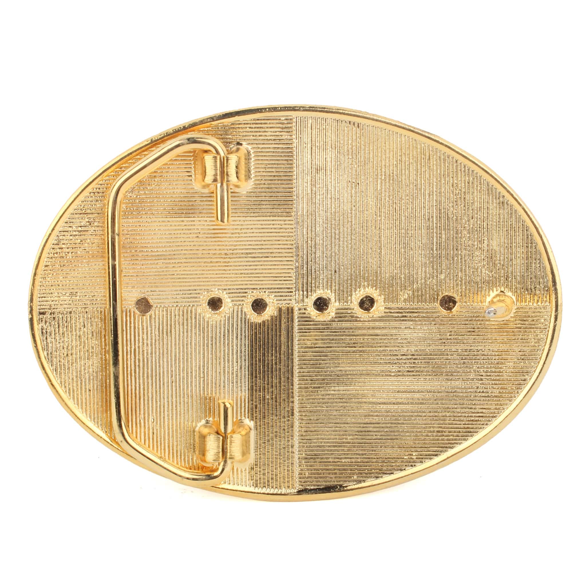 Case 580 Backhoe Loader Enamel & Brass Belt Buckle - Image 2