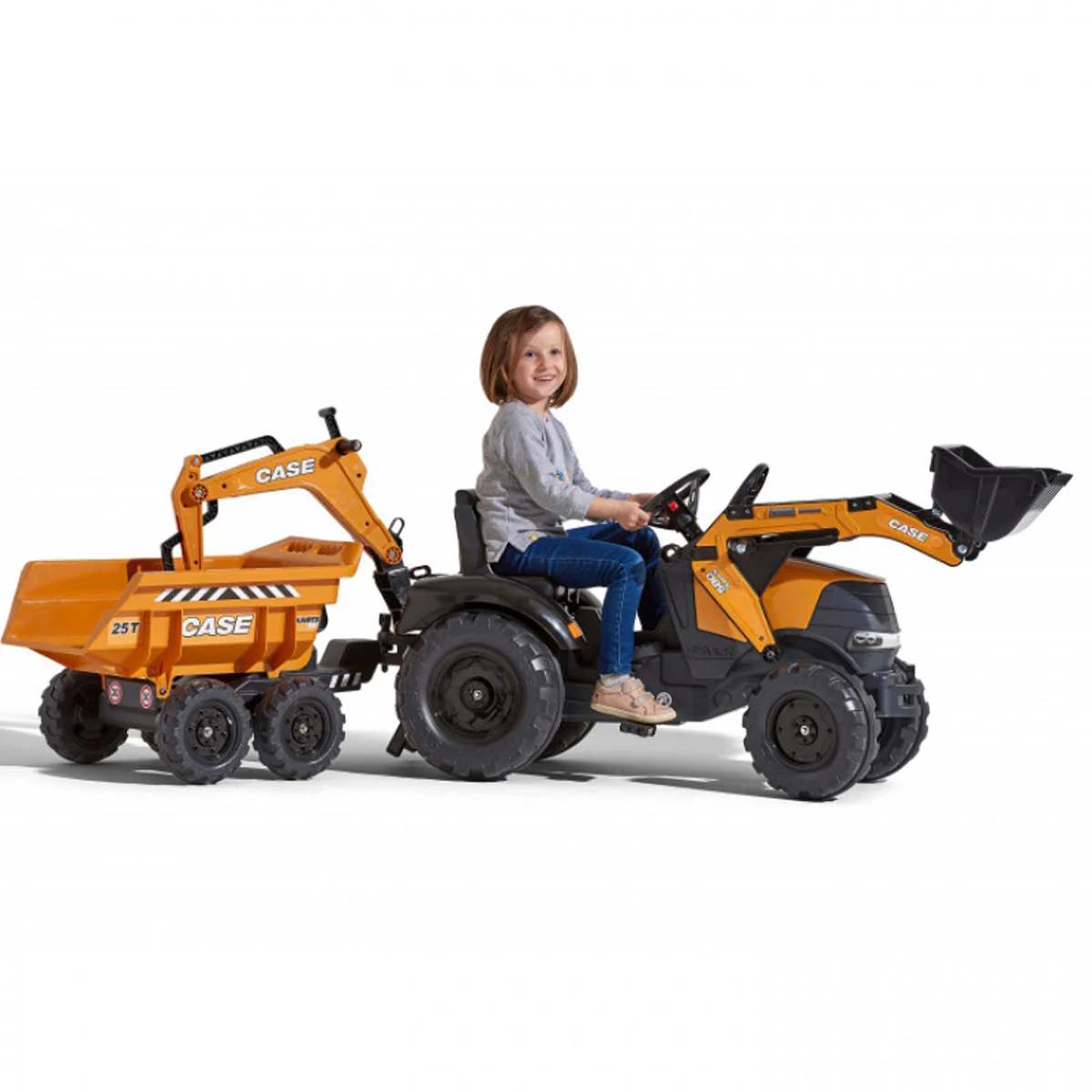 Case 580 Super N Pedal Backhoe with Front Loader, Rear Excavator & Trailer - Image 3