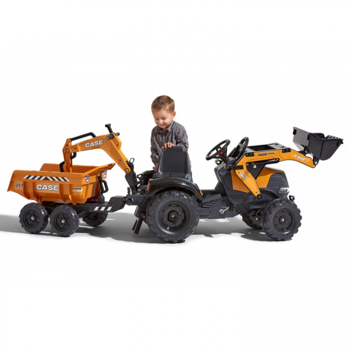 Case 580 Super N Pedal Backhoe with Front Loader, Rear Excavator & Trailer - Image 4