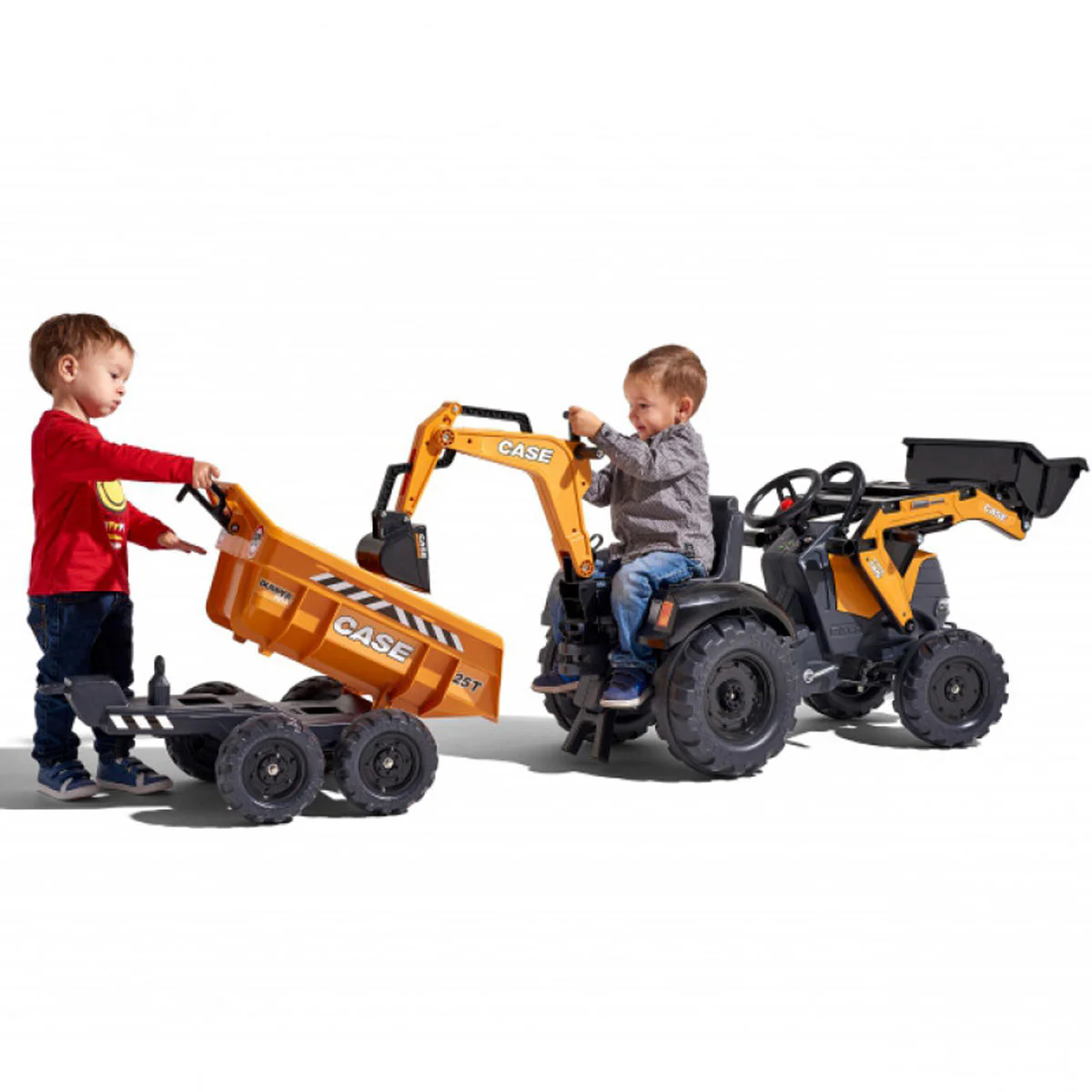 Case 580 Super N Pedal Backhoe with Front Loader, Rear Excavator & Trailer - Image 5