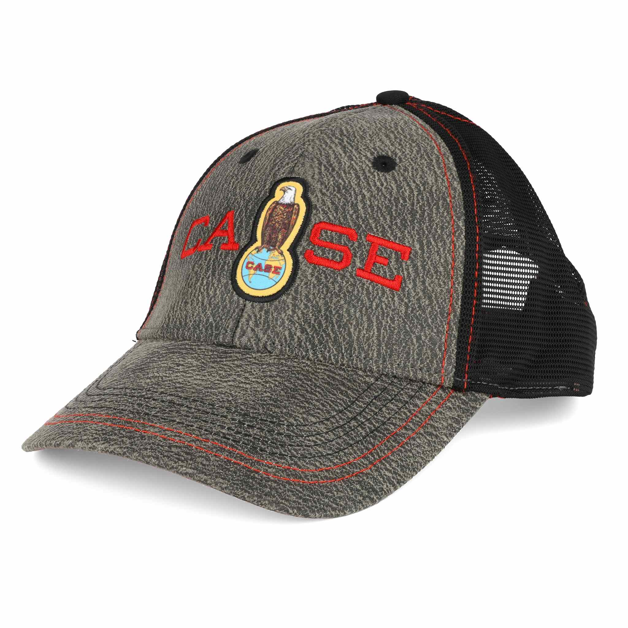 Case Abe Eagle Gray & Black Canvas Mesh Back Cap