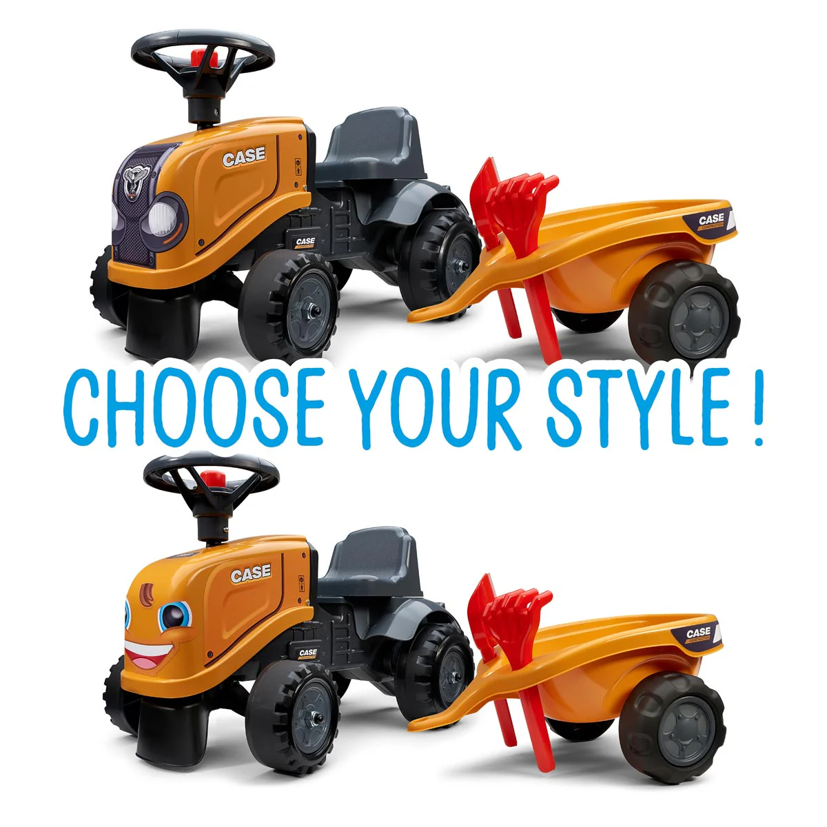Case CE Construction Push Along with Trailer with Tools! - Image 5