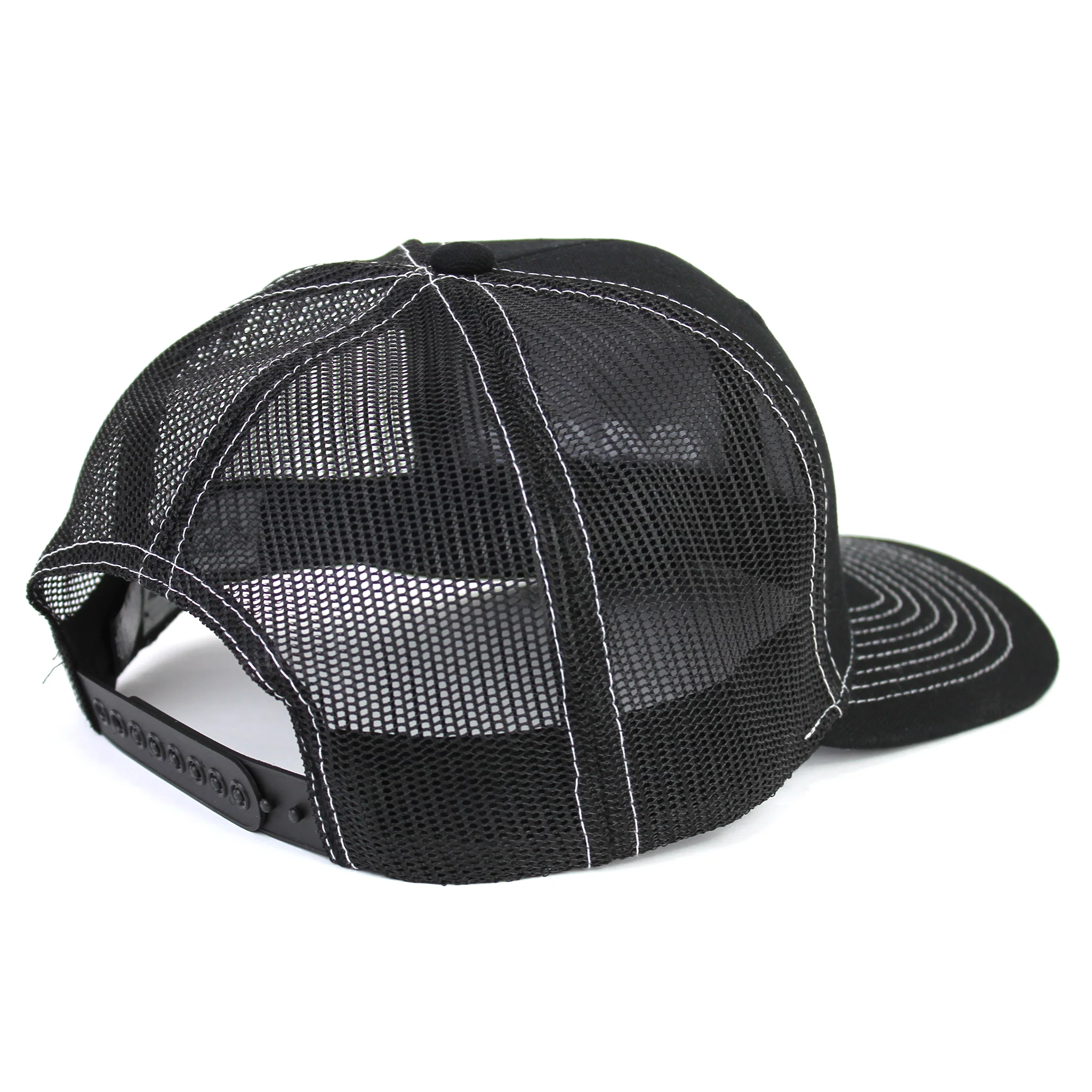 Case Construction Black Canvas Cap with Black Mesh Back - Image 2