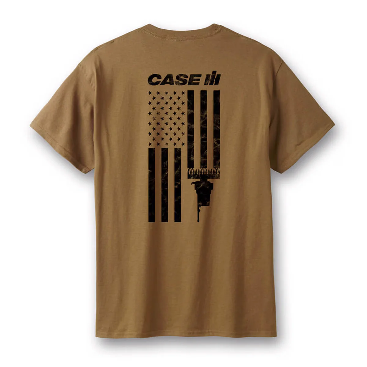 Case IH American Flag Harvesting T-Shirt - Image 2