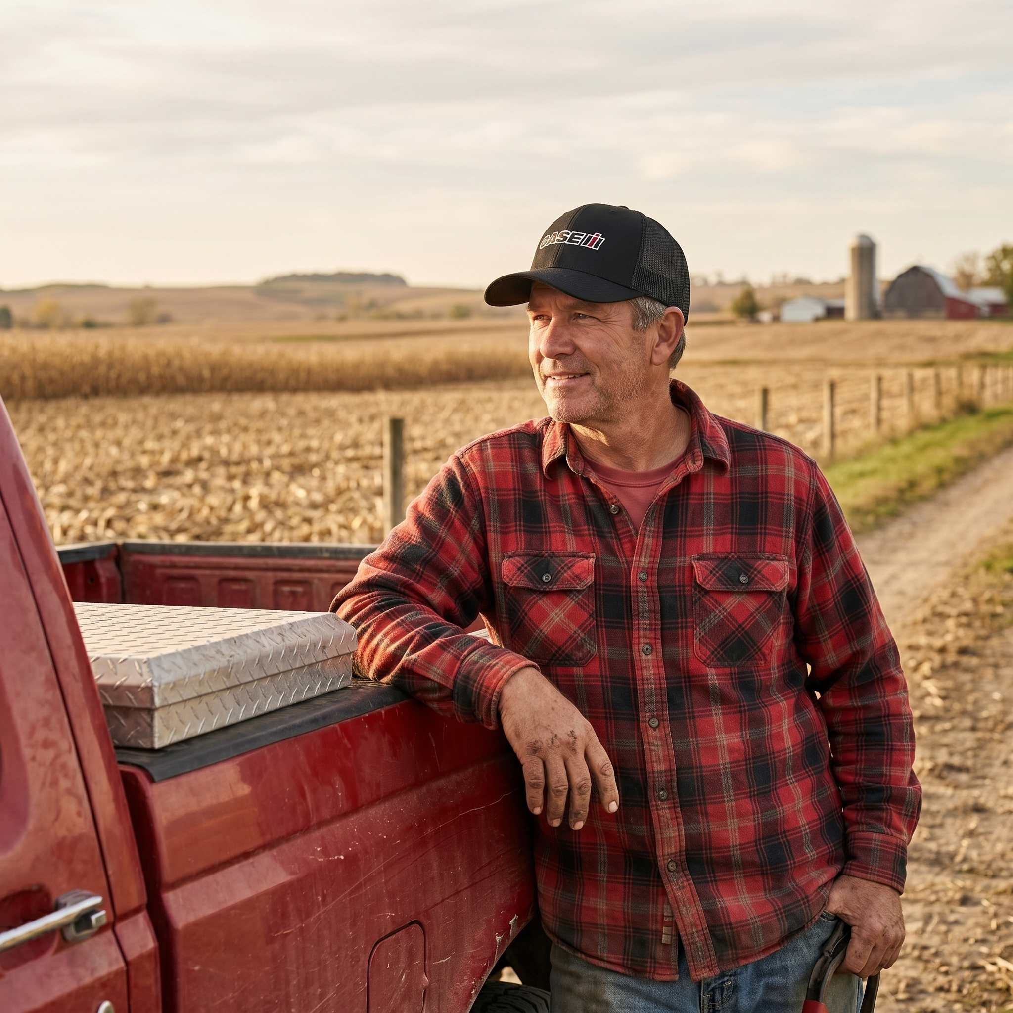 Case IH Black Twill Cap with Black Mesh - Image 5