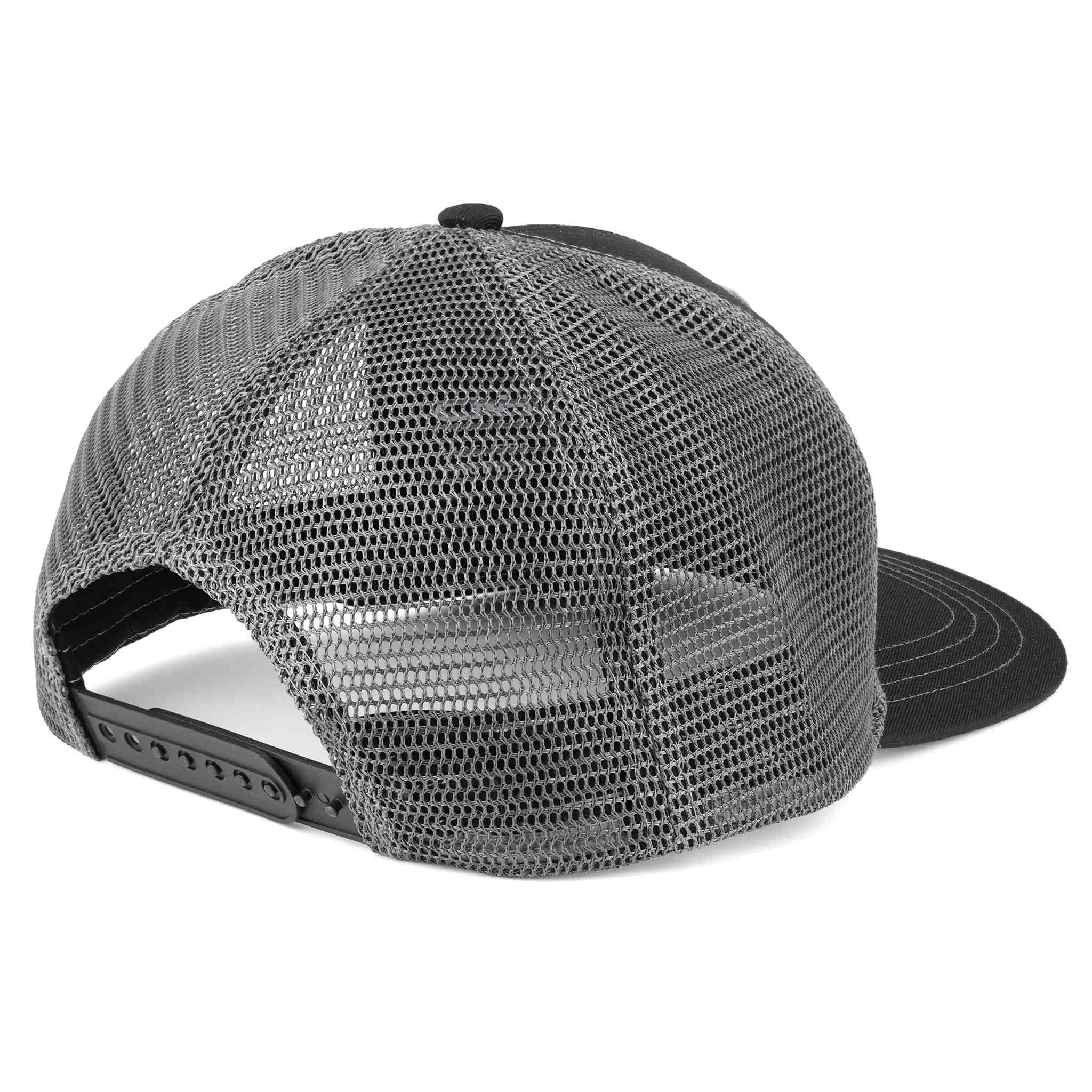 Case IH Black & White Mesh Back Rubber American Flag Patch Trucker Cap - Image 3