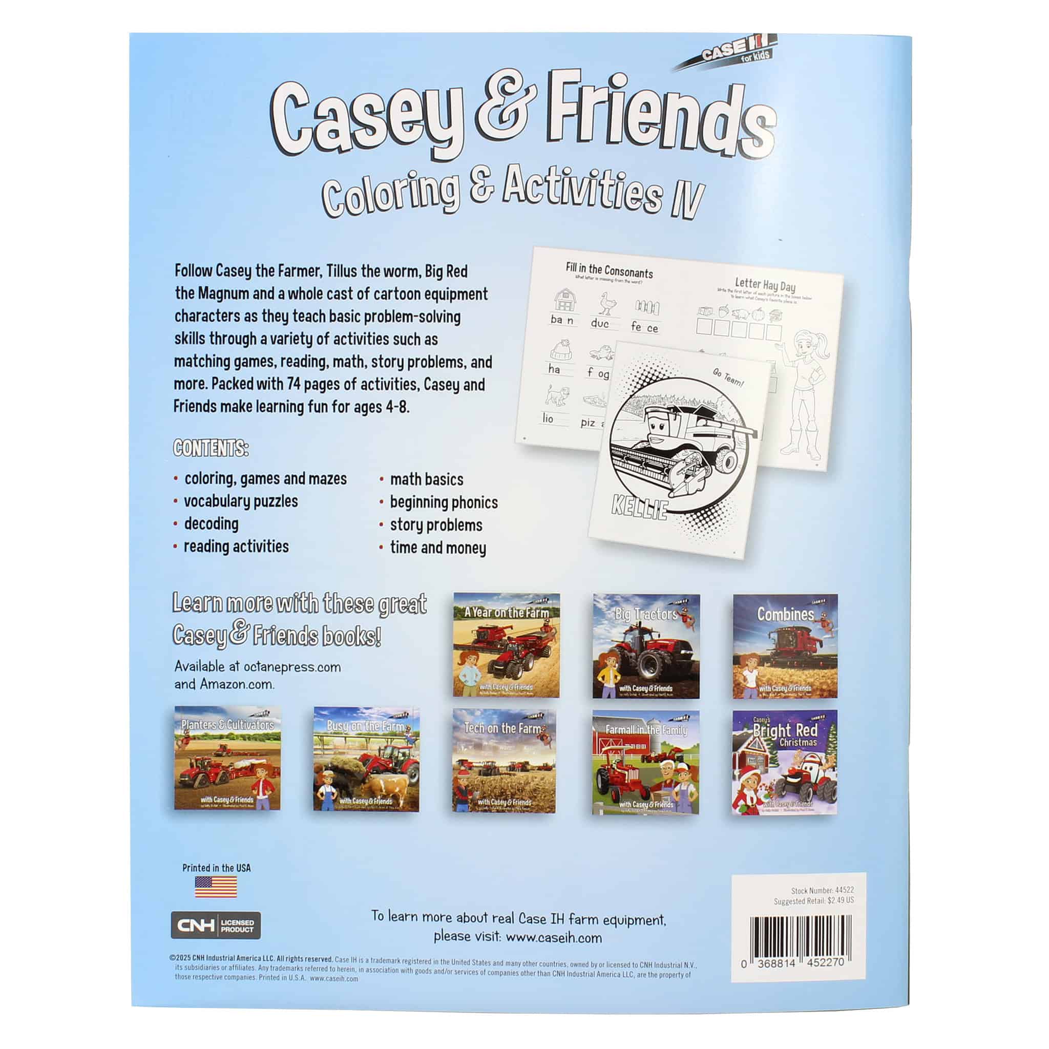Case IH Casey & Friends Kids Coloring & Activities Book IV - Image 2