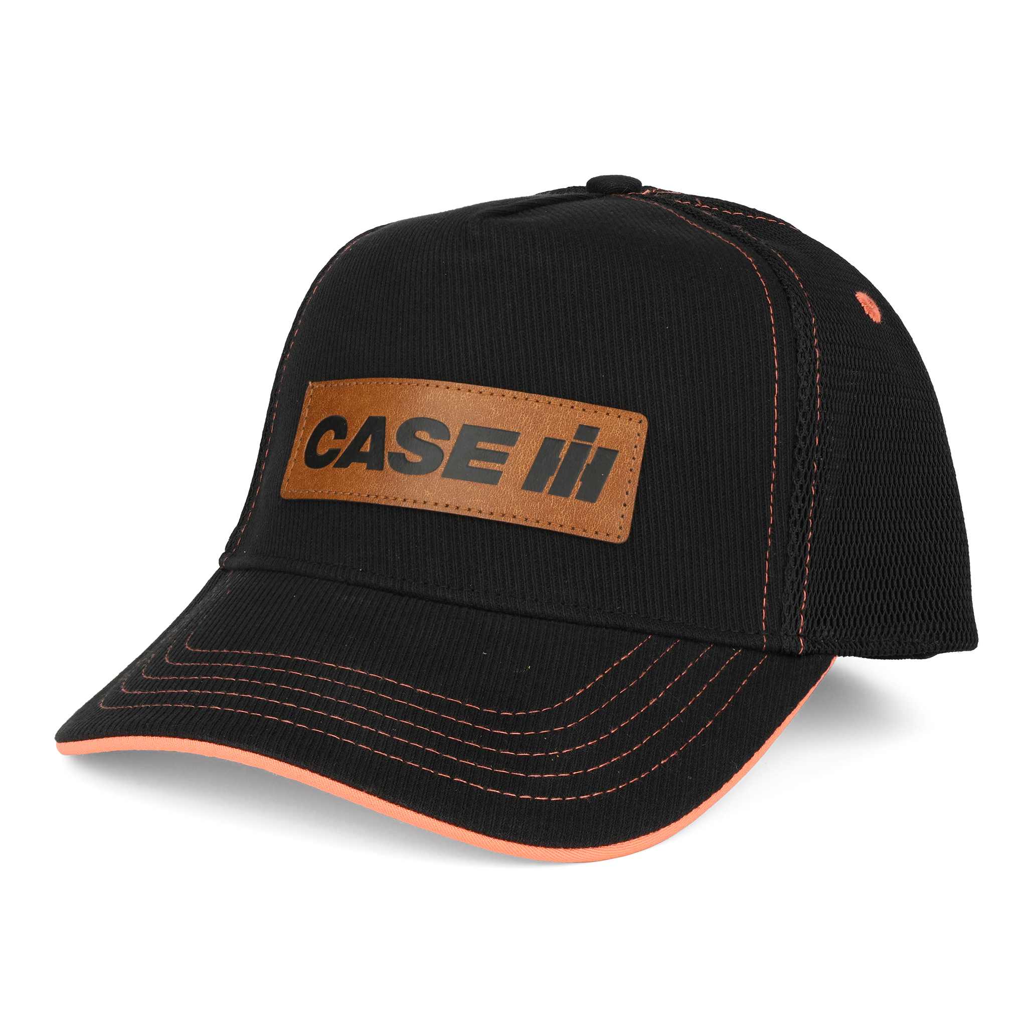 Case IH Logo Ladies Black Trucker Mesh Back Cap