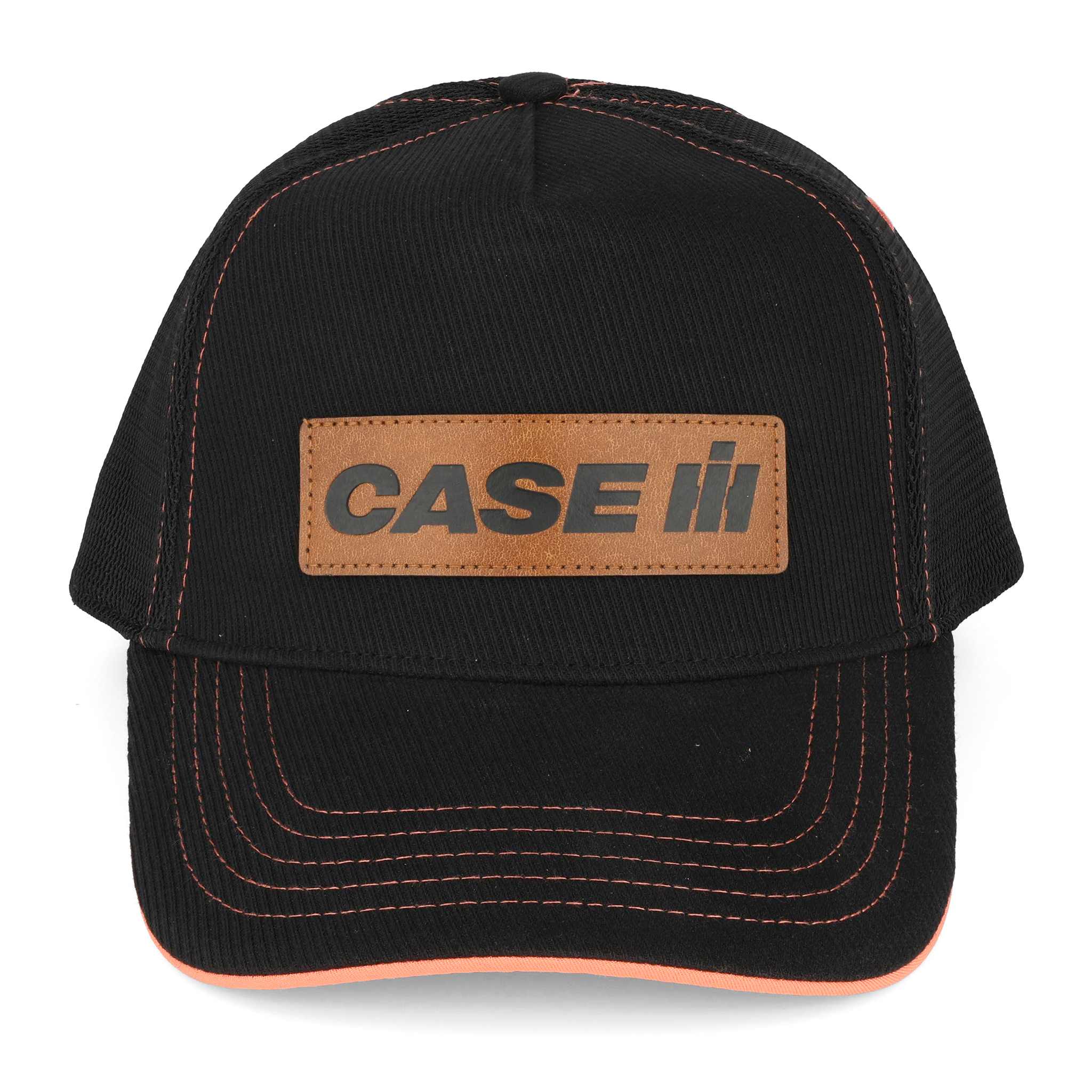 Case IH Logo Ladies Black Trucker Mesh Back Cap - Image 2