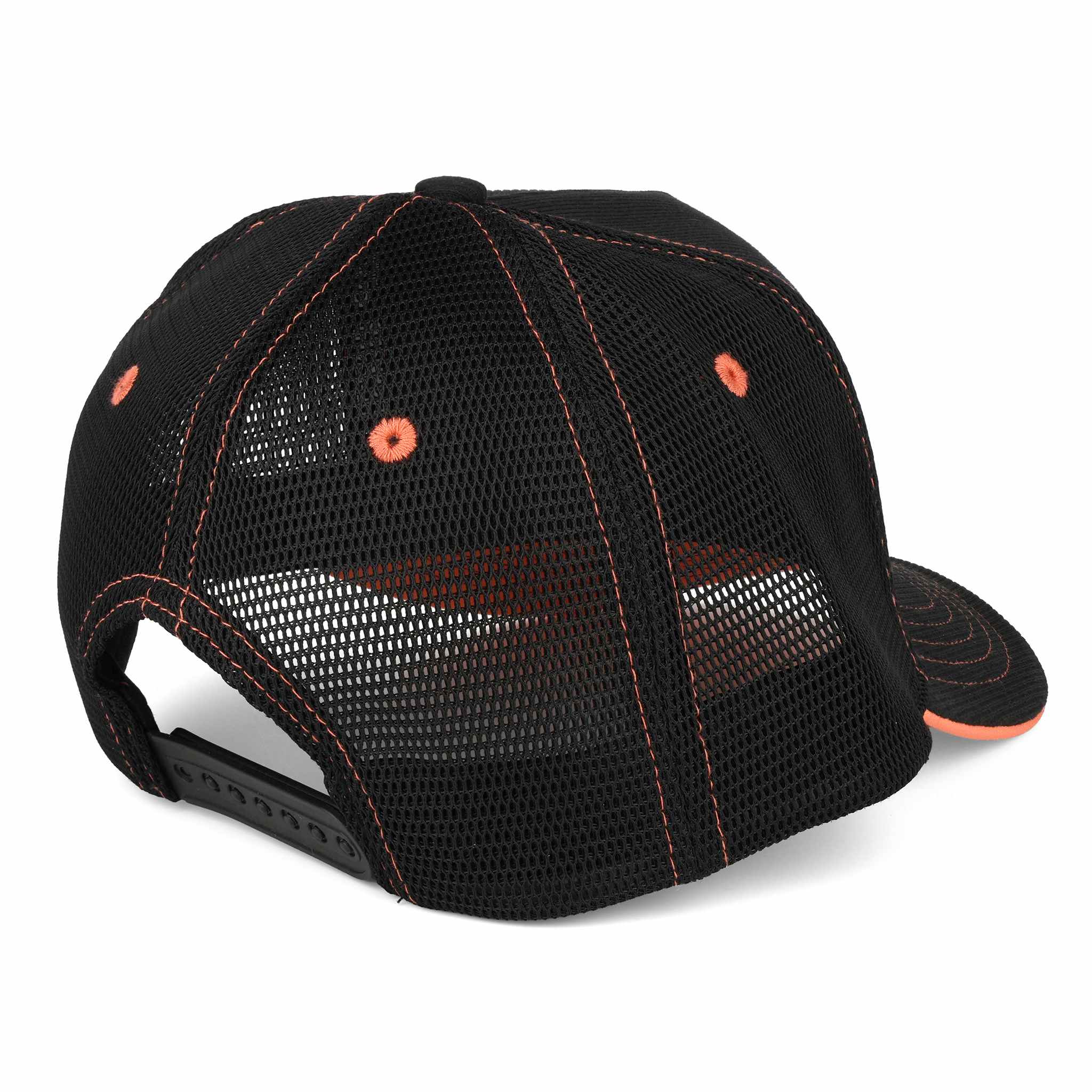 Case IH Logo Ladies Black Trucker Mesh Back Cap - Image 3
