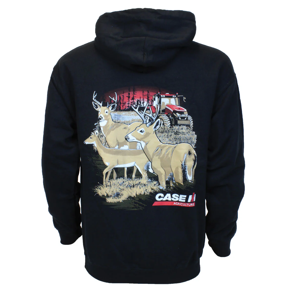 Case IH Magnum in Field Black Hooded Sweatshirt - Image 2
