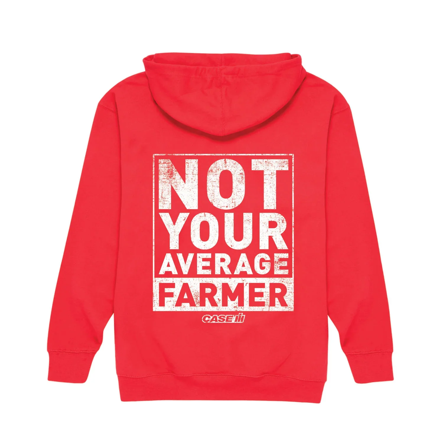 Case IH Not Your Average Farmer Red Hooded Sweatshirt - Image 3