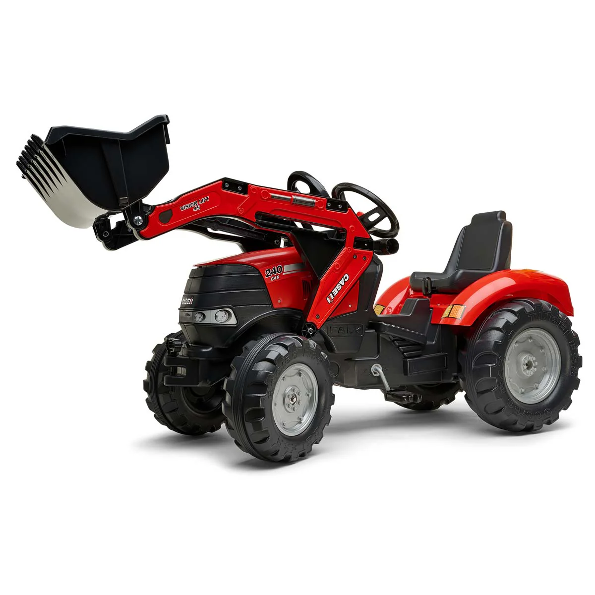 Case IH PUMA 240 CVX Pedal Tractor with Loader and Trailer - Image 2
