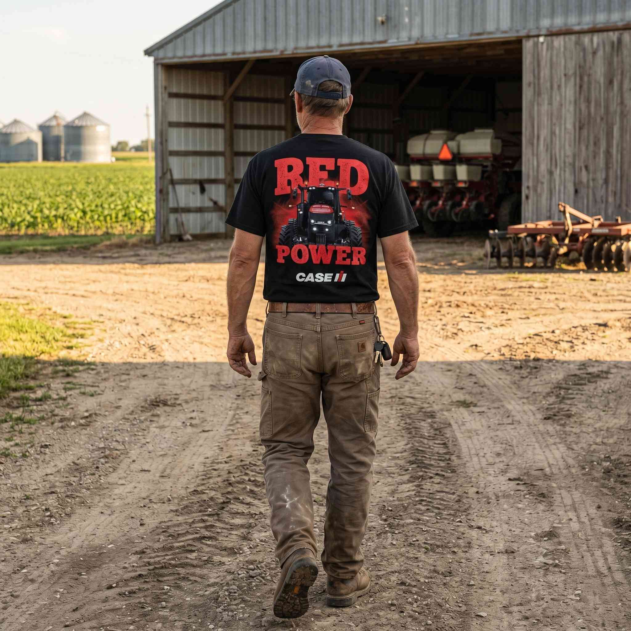 Case IH Red Power Magnum Black Short Sleeve T-Shirt - Image 3
