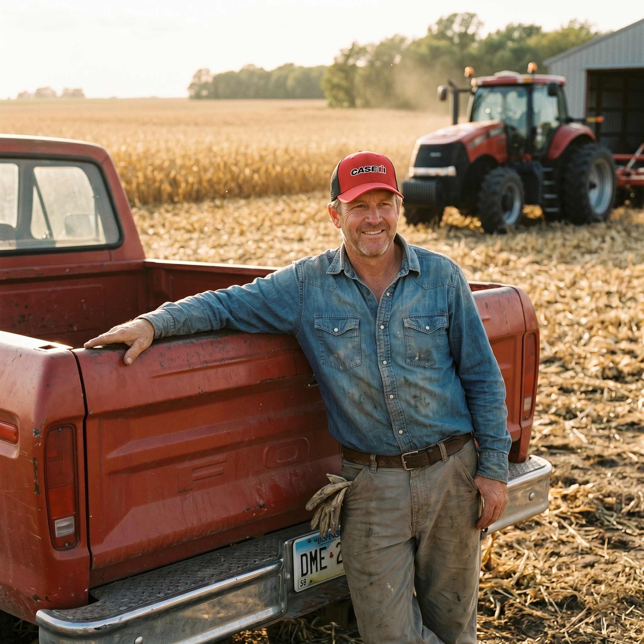 Case IH Red Twill Cap with Black Mesh - Image 5