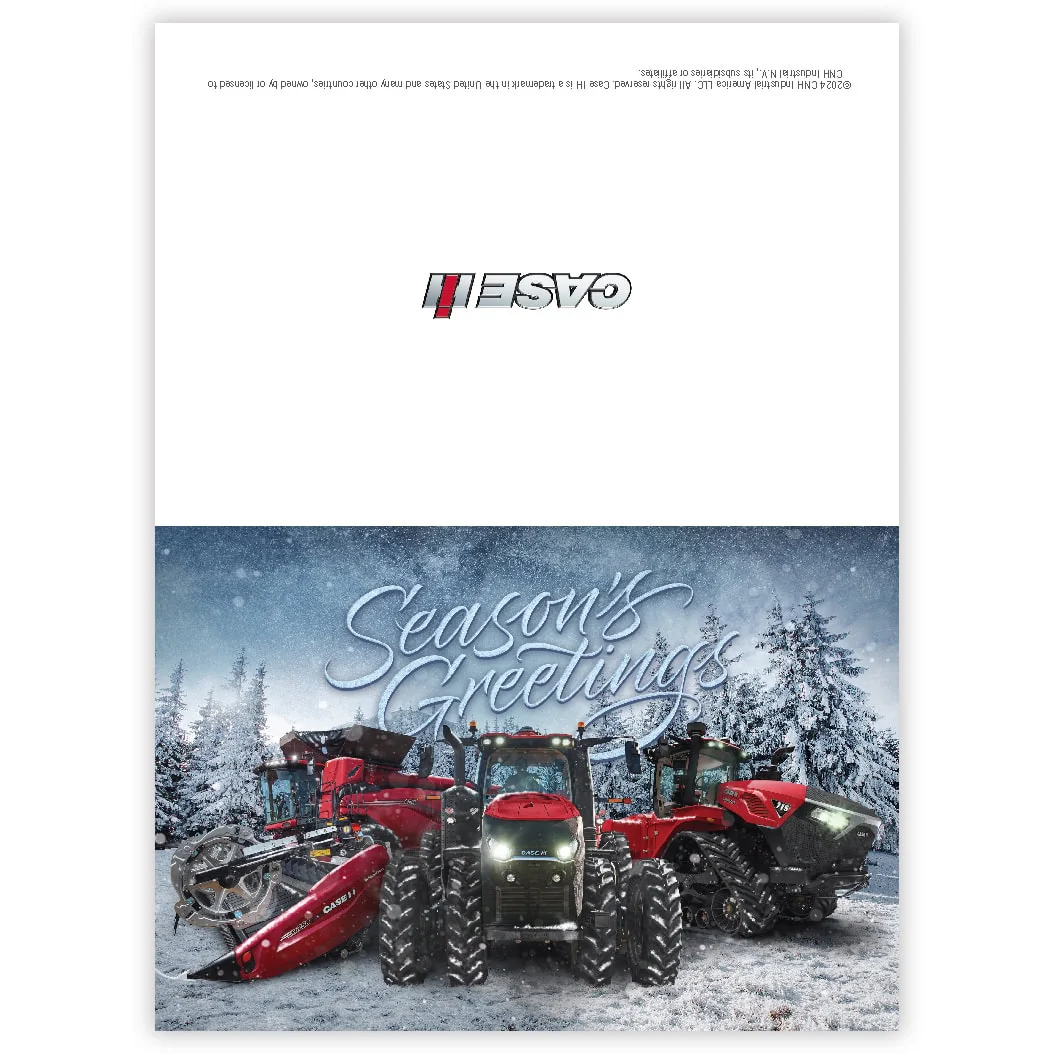 Case IH Trio Machinery "Season Greetings" Holiday Cards 8 Pack