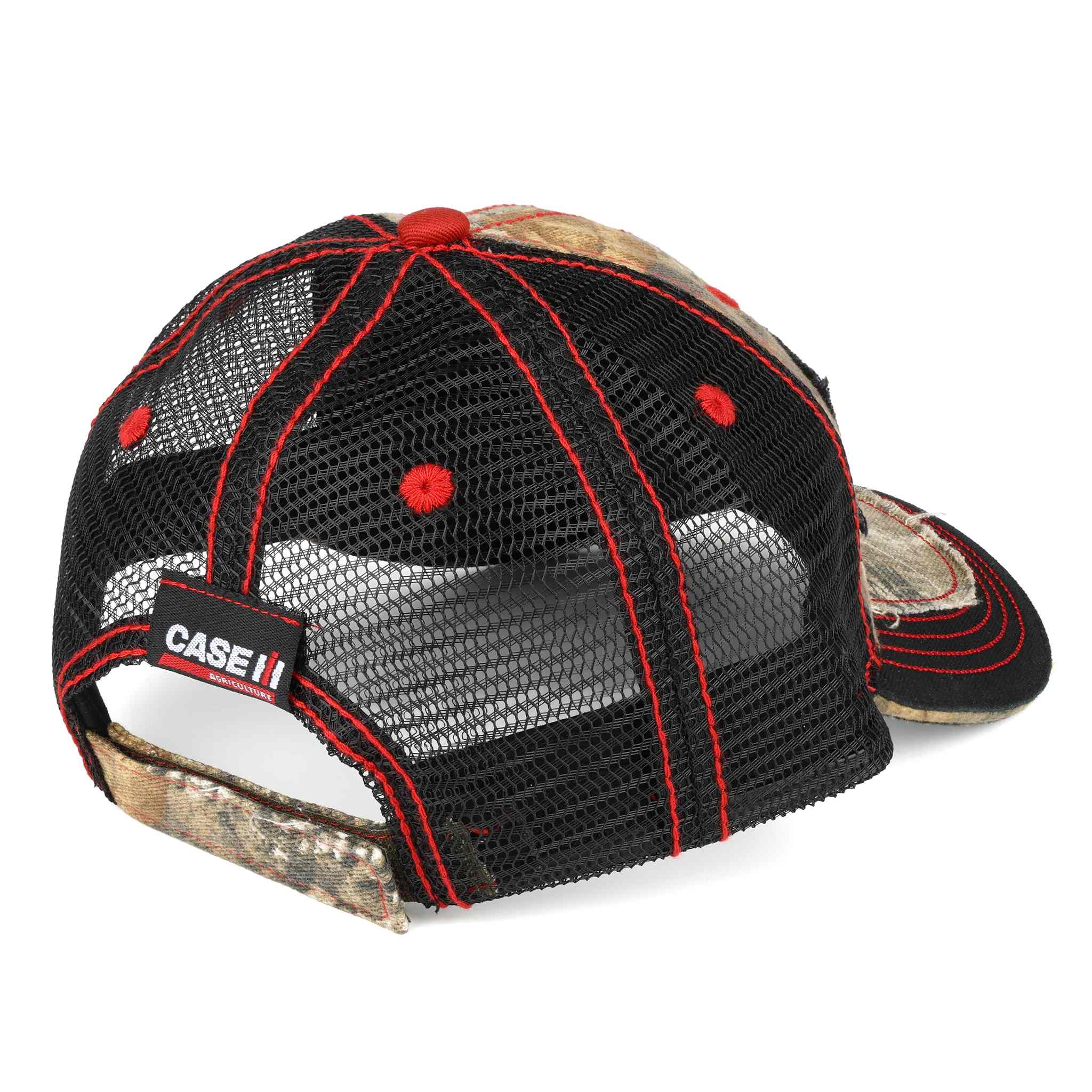 Case IH YOUTH cap distress with Camo and Black Mesh - Image 3