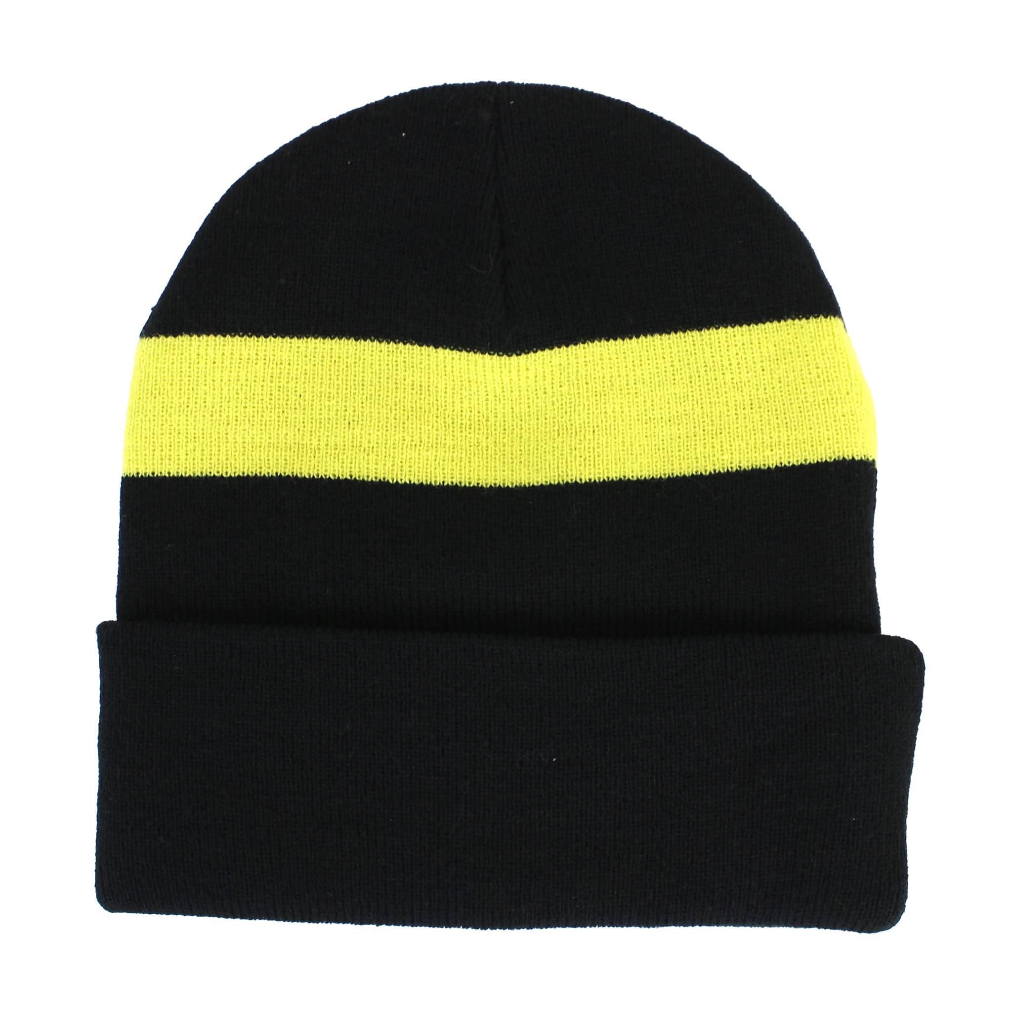 Case Knit Beanie with Safety Yellow Stripe - Image 2