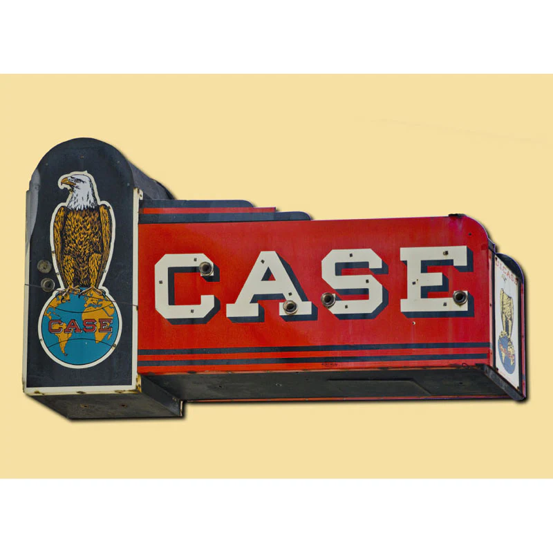 Case Old Abe Vintage Dealer Sign 22x30 Vinyl Banner - Image 2