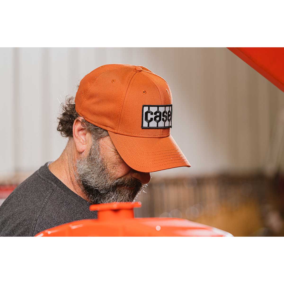 Case Solid Burnt Orange Tread Logo Hat - Image 4