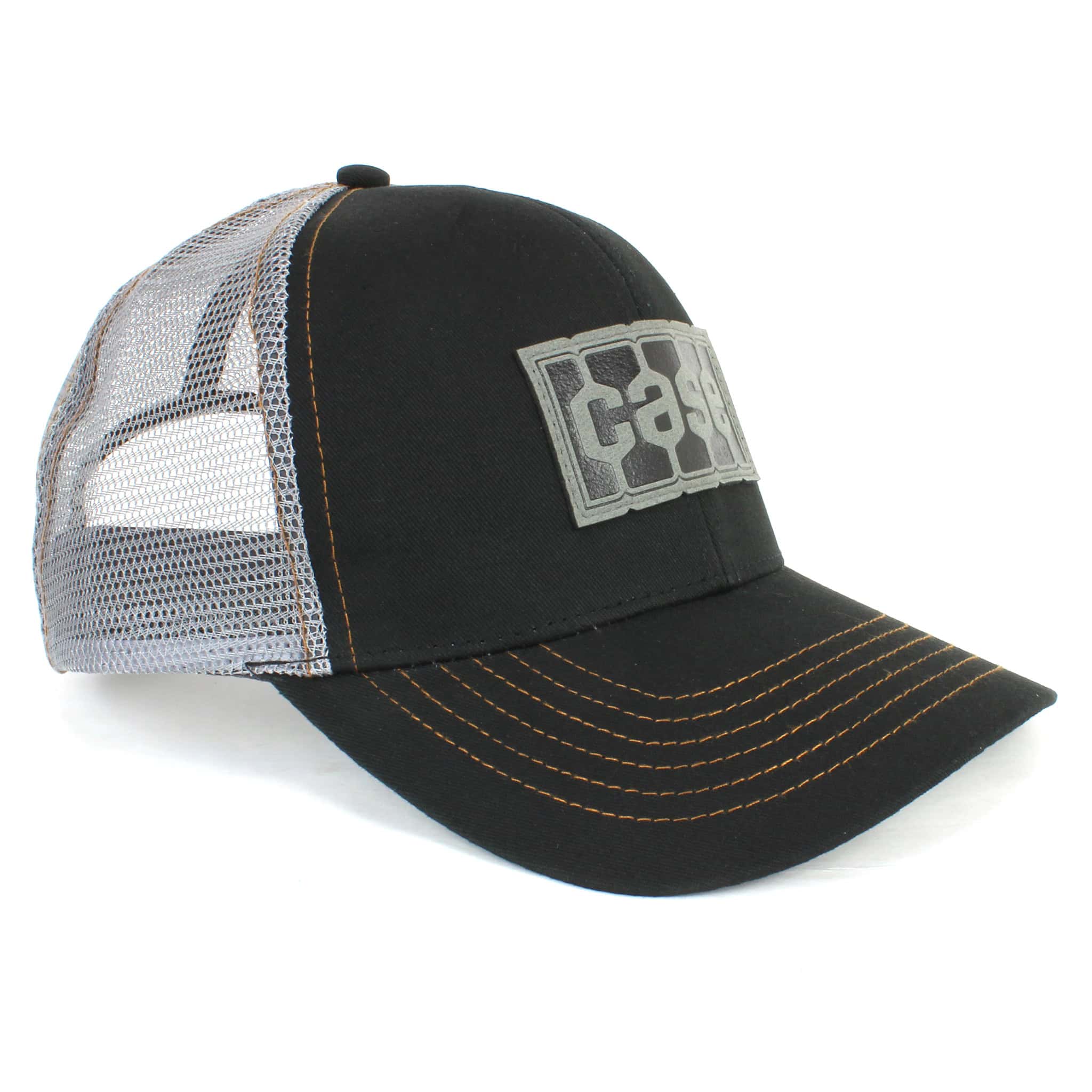 Case Tread Logo Cap with Mesh Back, Black & Gray - Image 2