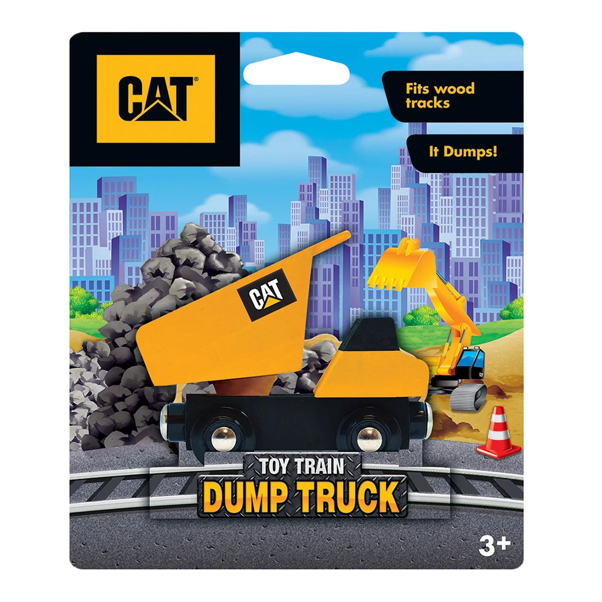 Caterpillar Dump Truck Magnetic Train Car - Image 2