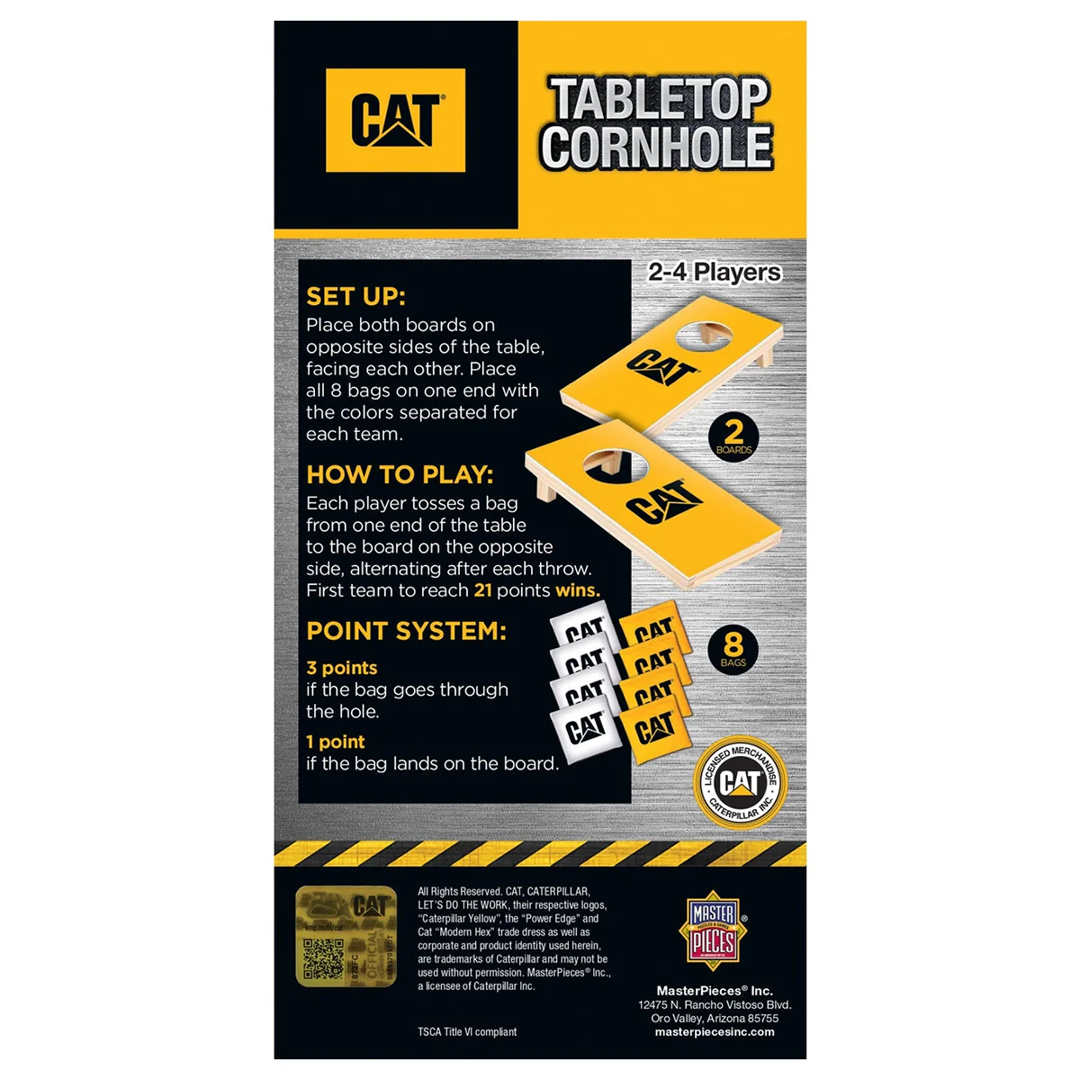 Caterpillar Tabletop Cornhole Game - Image 2