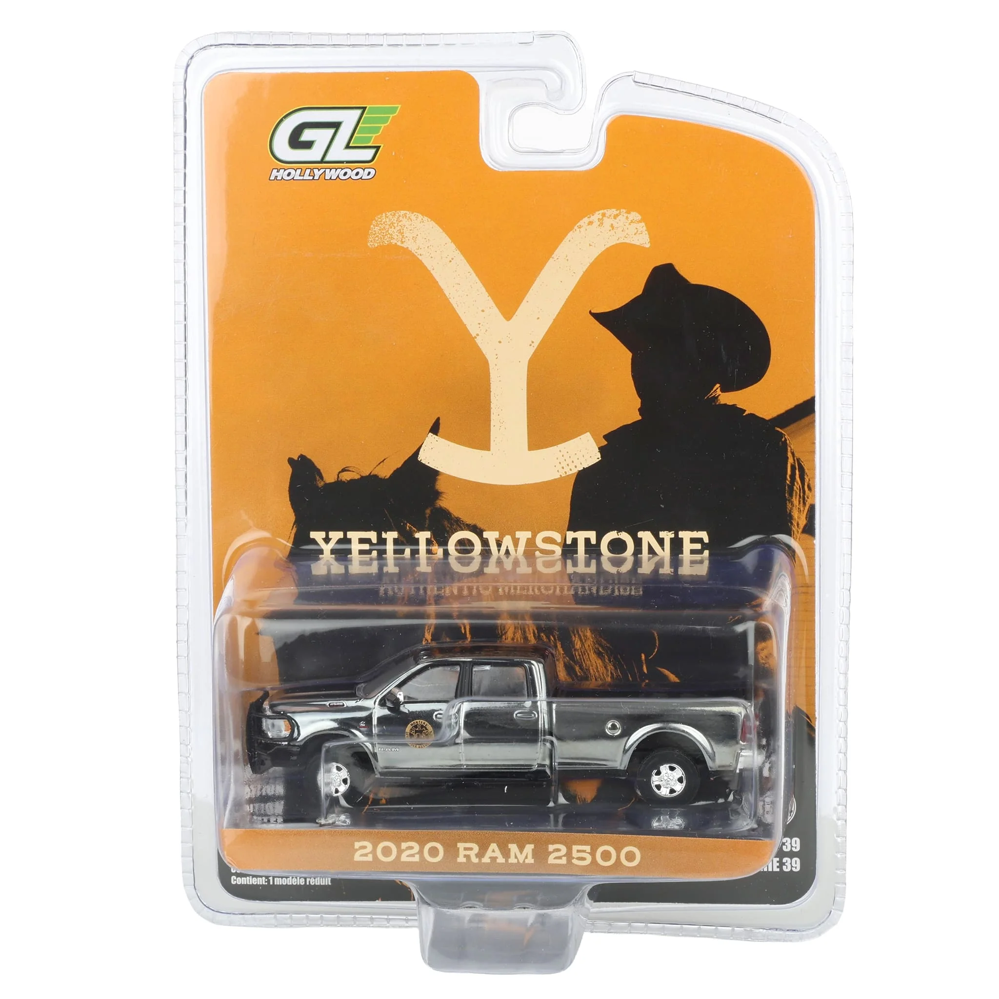 Charcoal Chrome Chase Unit ~ 1/64 2020 Ram 2500 Montana Livestock Association, Hollywood Series 39 by GreenLight Collectibles