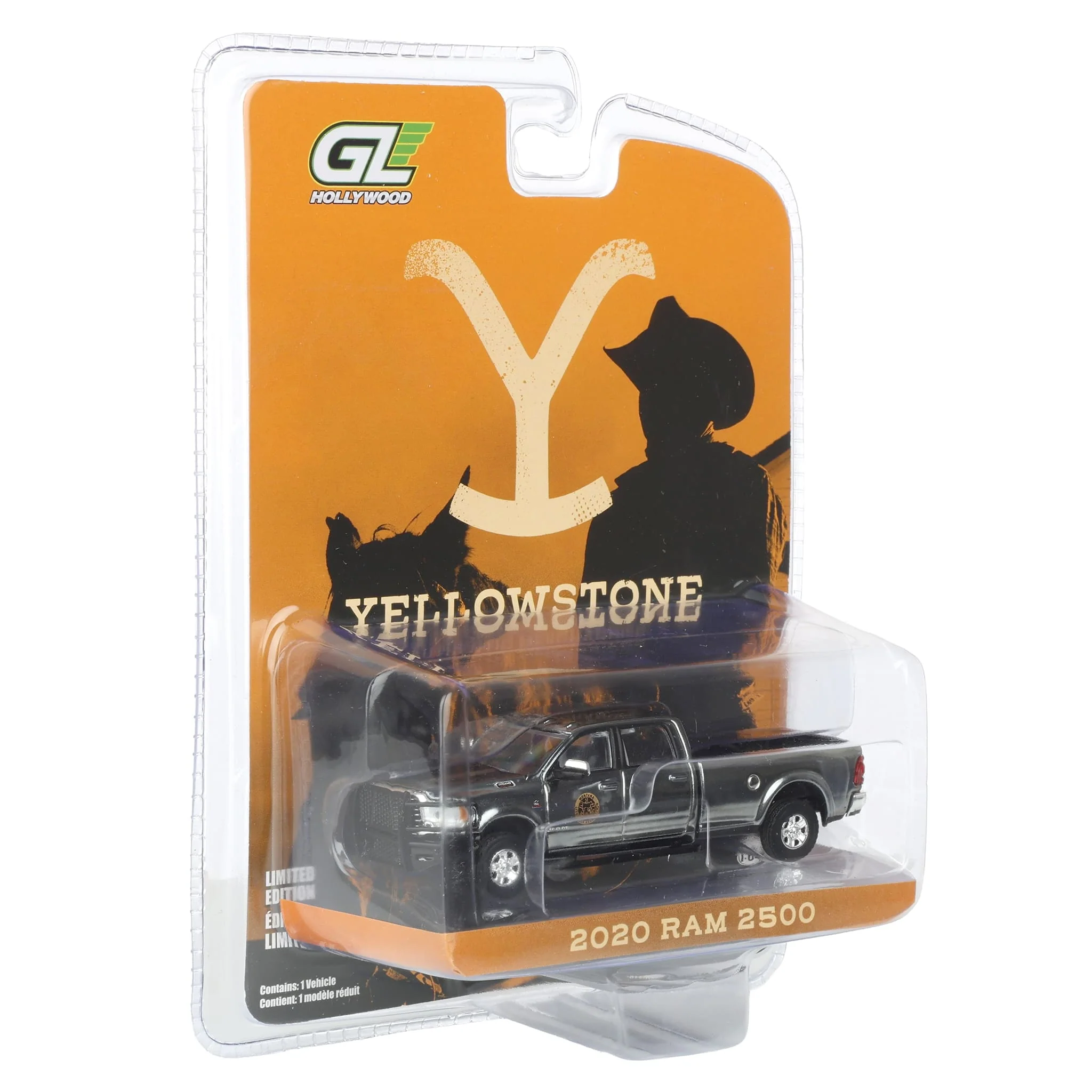 Charcoal Chrome Chase Unit ~ 1/64 2020 Ram 2500 Montana Livestock Association, Hollywood Series 39 by GreenLight Collectibles - Image 2