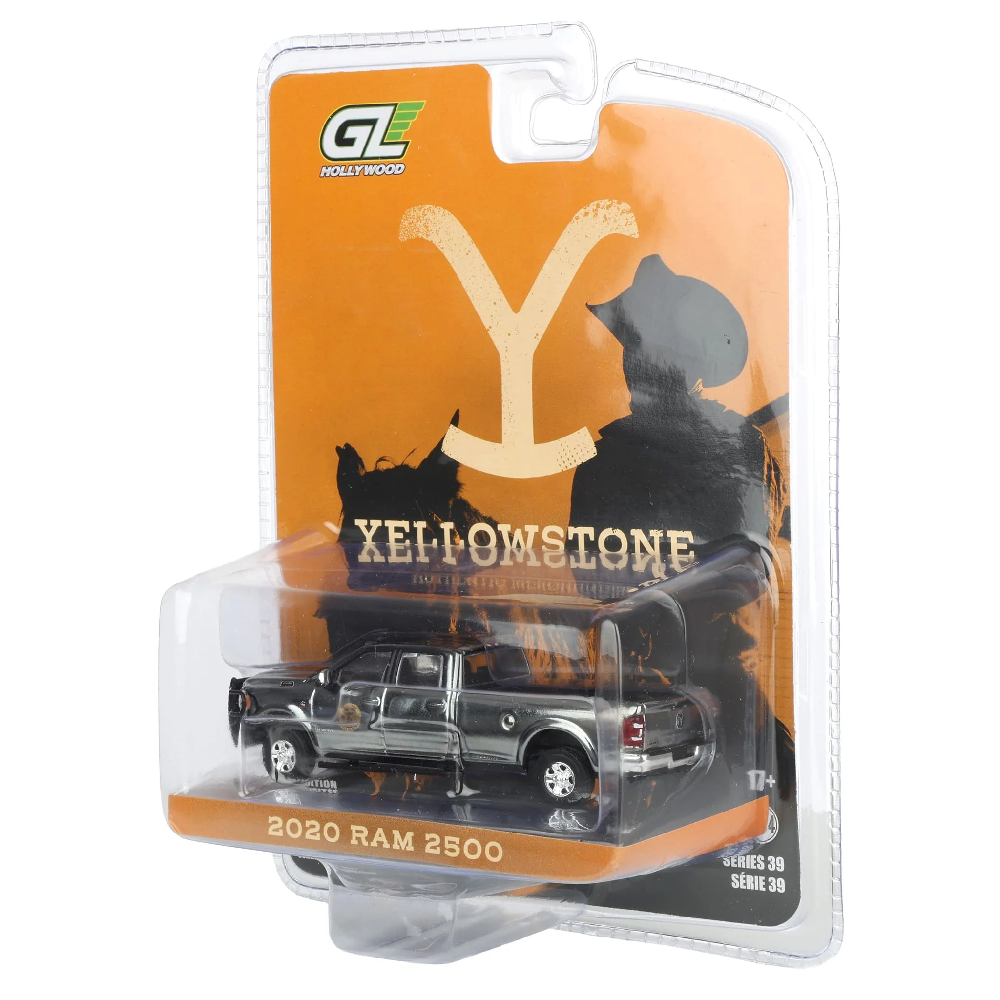 Charcoal Chrome Chase Unit ~ 1/64 2020 Ram 2500 Montana Livestock Association, Hollywood Series 39 by GreenLight Collectibles - Image 3