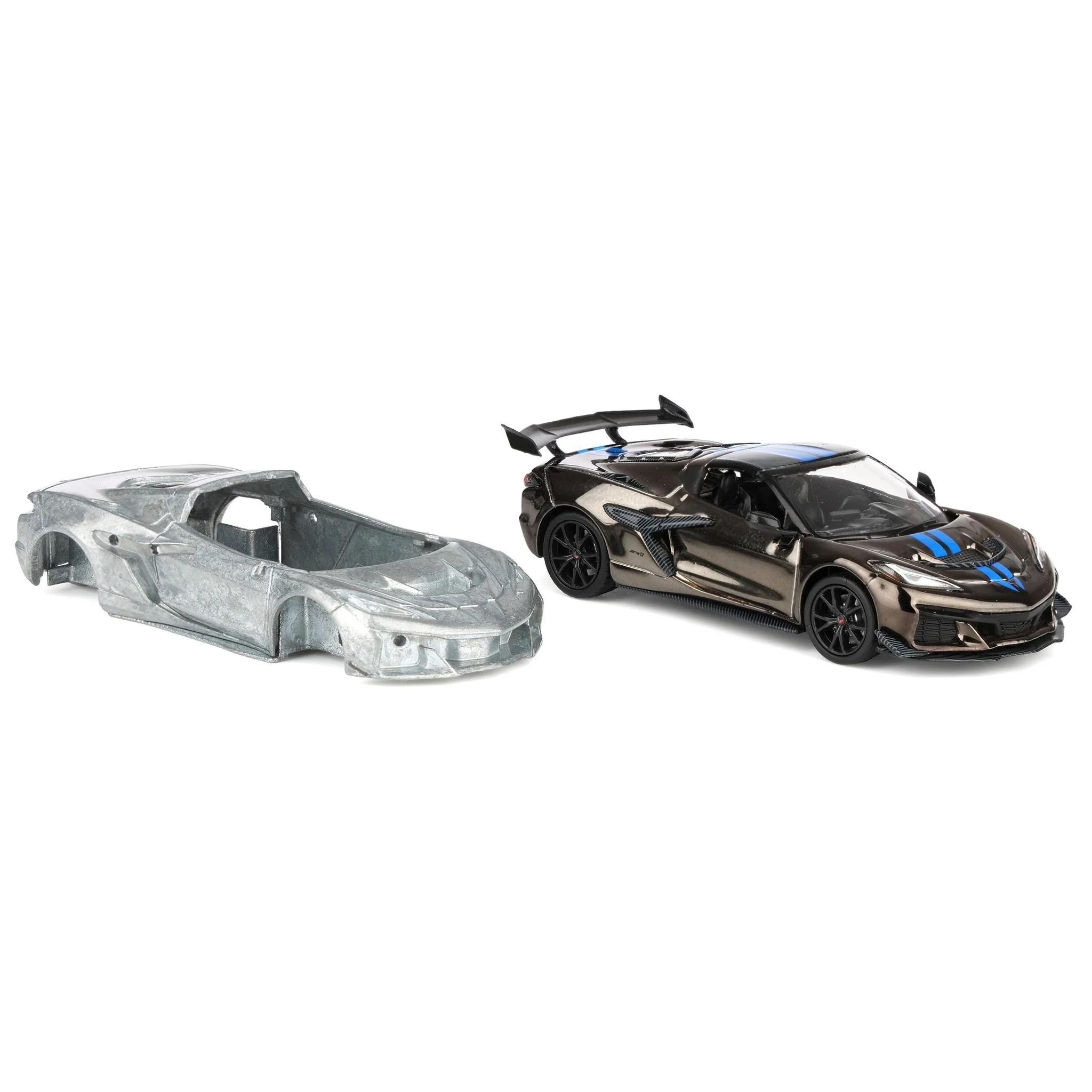 Charcoal Chrome Chase Unit ~ 1/64 2025 Chevrolet Corvette C8 ZR1 Raw Casting Dual Pack, 2025 GreenLight Waltersons Product Expo Dinner Exclusive - Image 2