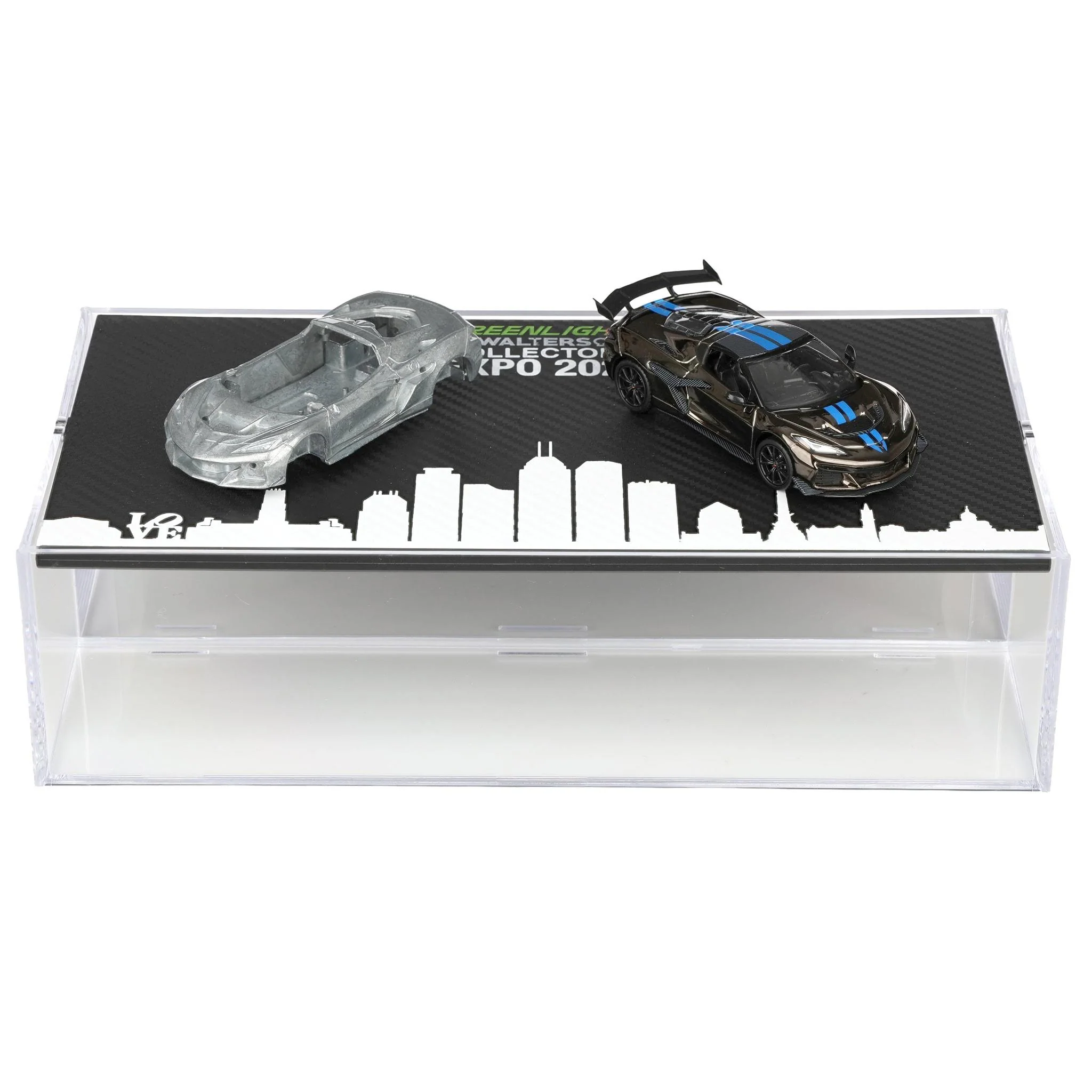 Charcoal Chrome Chase Unit ~ 1/64 2025 Chevrolet Corvette C8 ZR1 Raw Casting Dual Pack, 2025 GreenLight Waltersons Product Expo Dinner Exclusive - Image 4