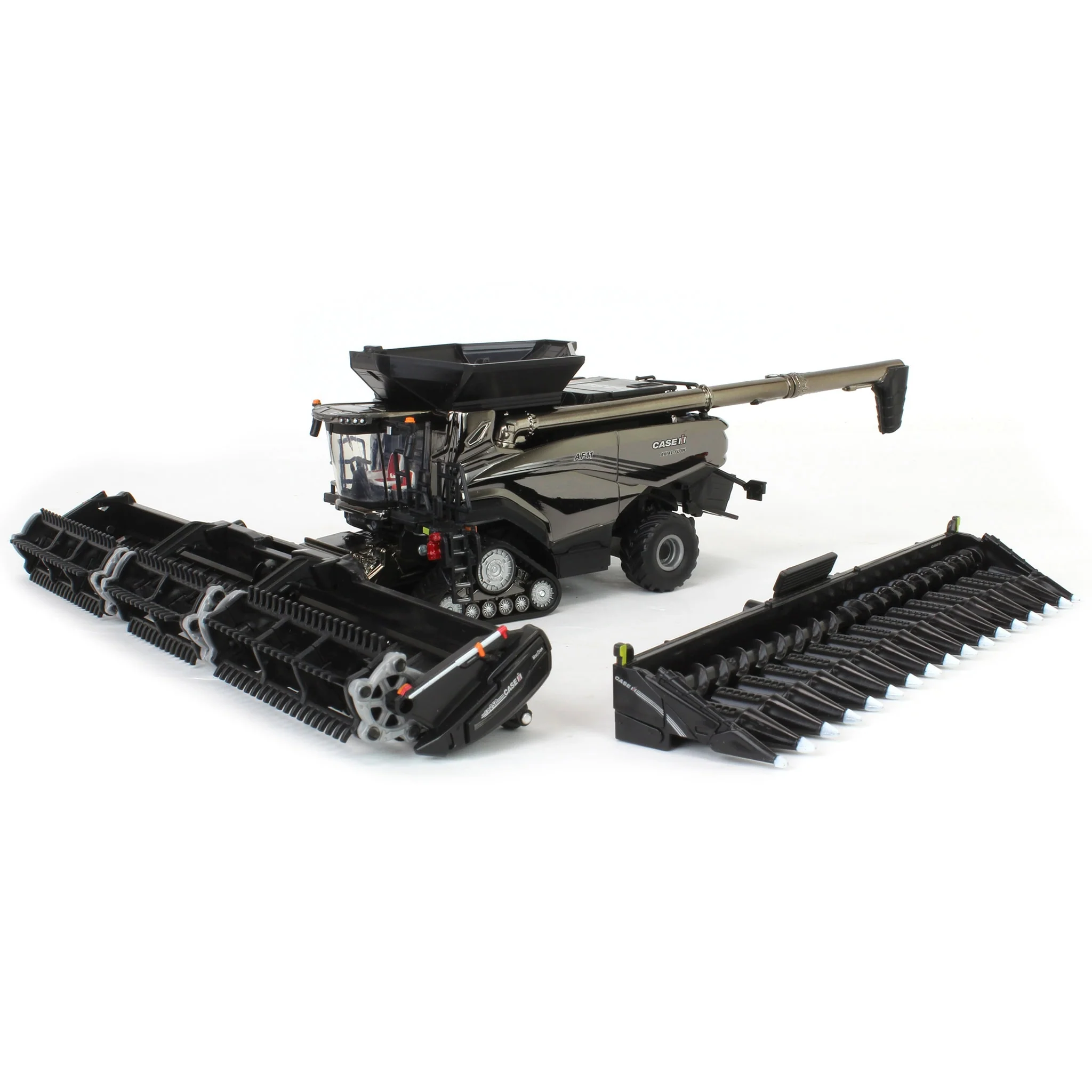 Charcoal Chrome Chase Unit ~ 1/64 Case IH AF11 Combine with Tracks, 2024 Farm Show, ERTL Prestige Collection