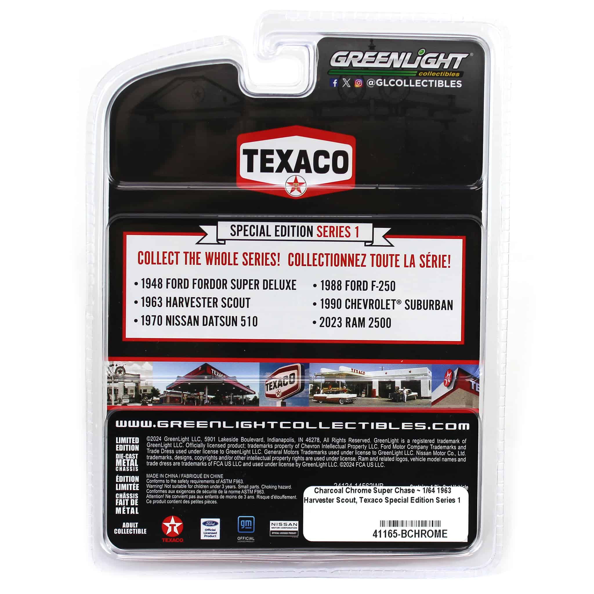 Charcoal Chrome Super Chase ~ 1/64 1963 Harvester Scout, Texaco Special Edition Series 1 - Image 3