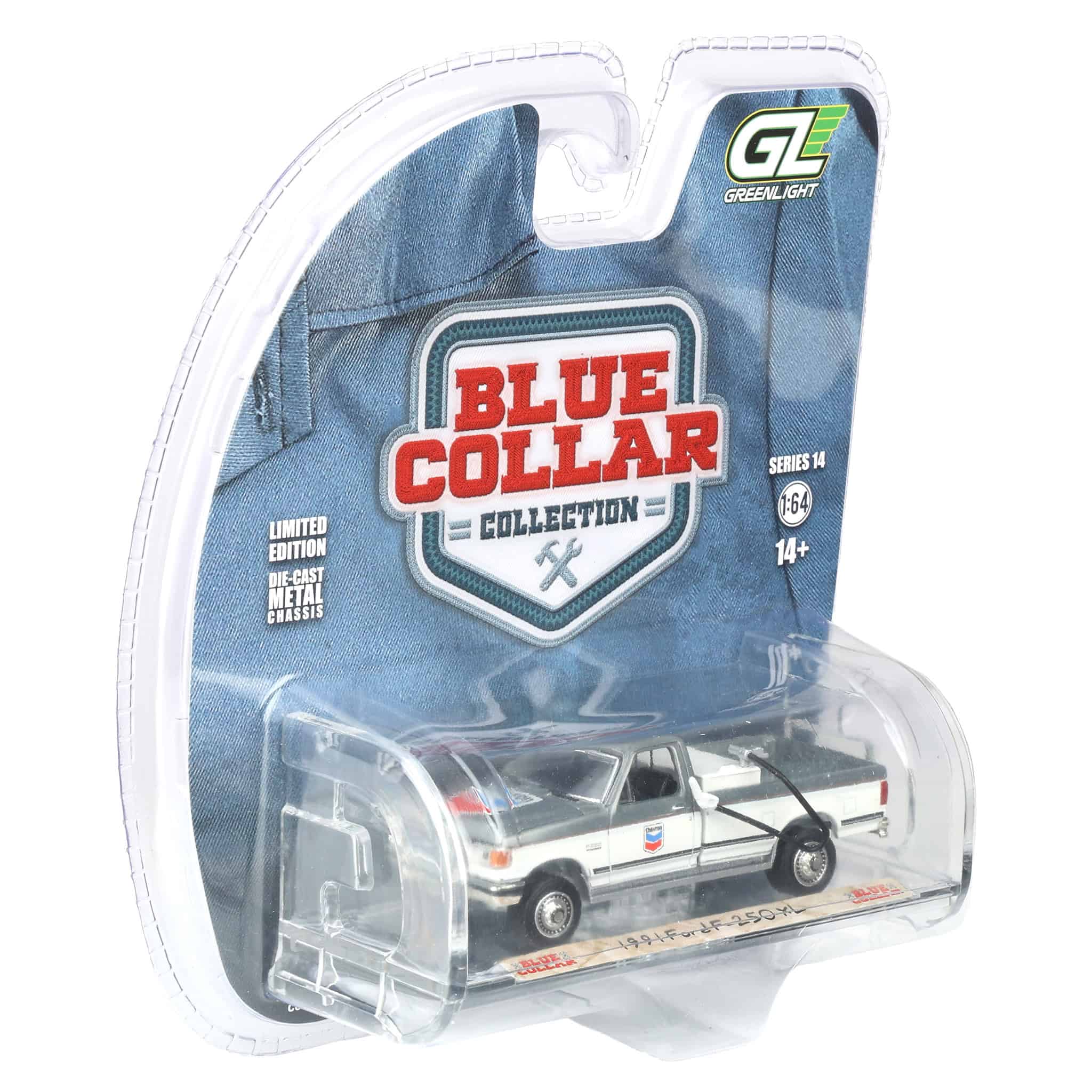 Raw Chase Unit ~ 1/64 1991 Ford F-250 XL, Chevron, Blue Collar Collection Series 14 - Image 2