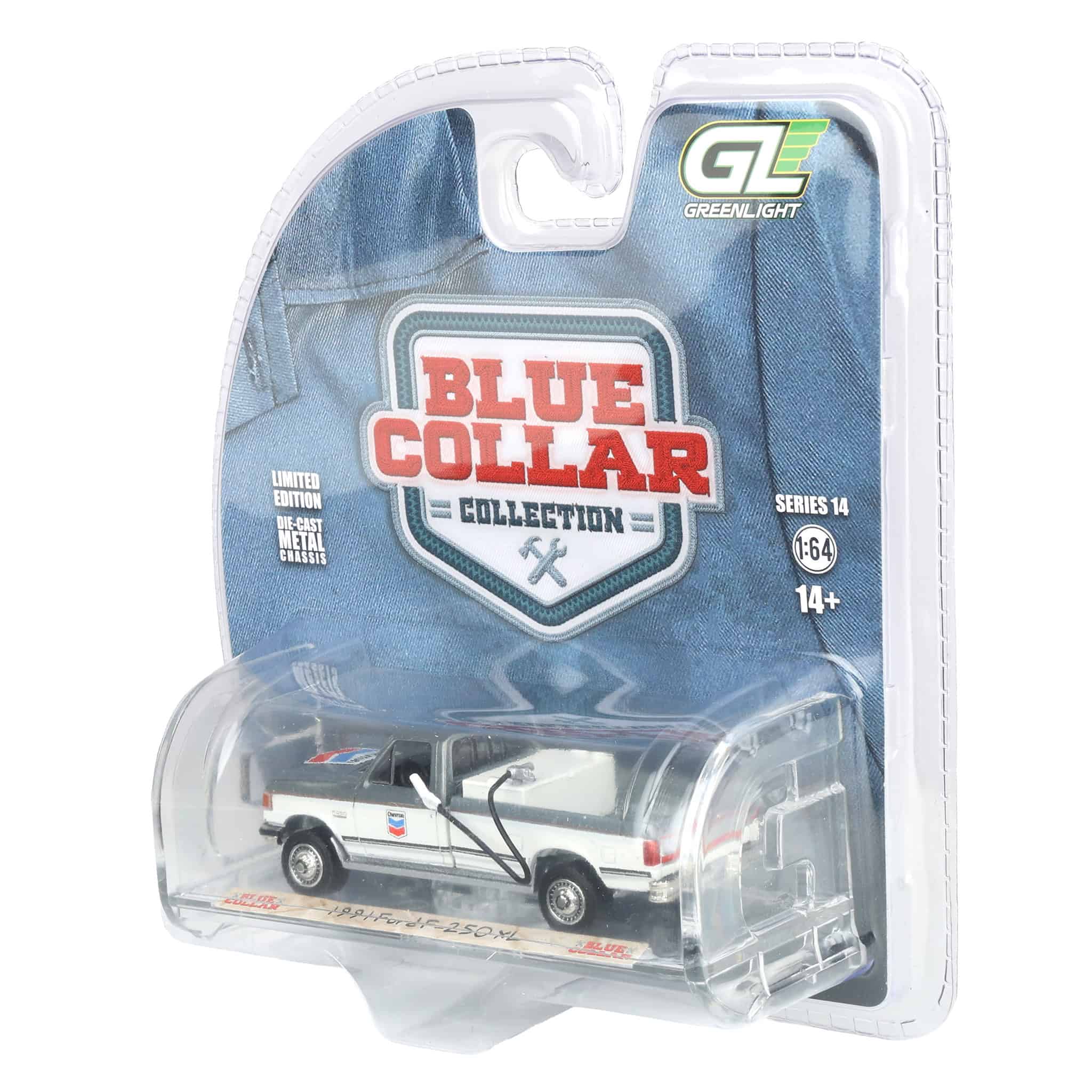 Raw Chase Unit ~ 1/64 1991 Ford F-250 XL, Chevron, Blue Collar Collection Series 14 - Image 3