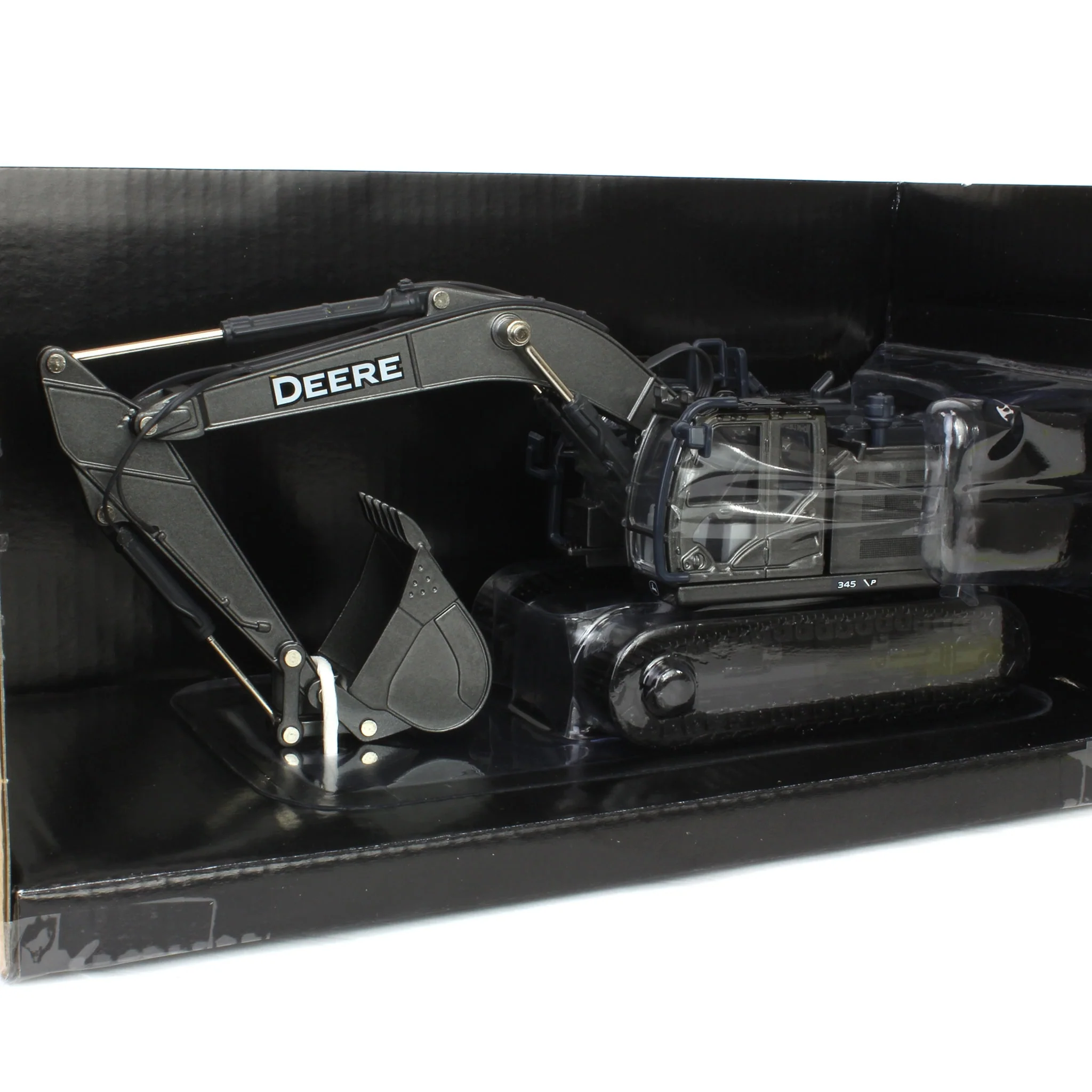 Gun Metal Chase Unit ~ 1/50 John Deere 345 P-Tier Excavator, ERTL Prestige Collection - Image 2