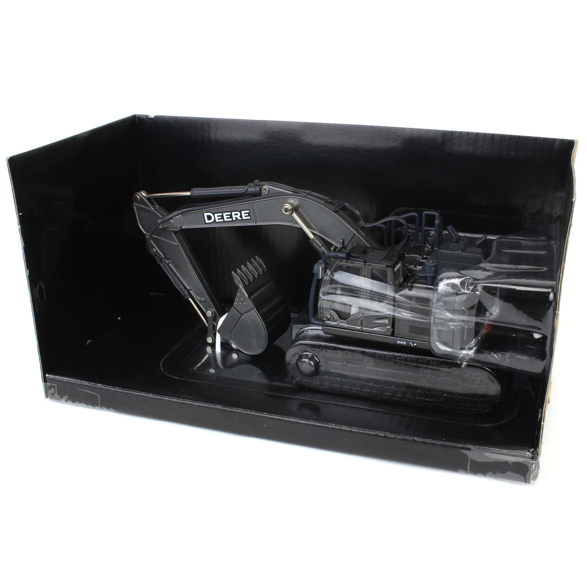 Gun Metal Chase Unit ~ 1/50 John Deere 345 P-Tier Excavator, ERTL Prestige Collection - Image 3