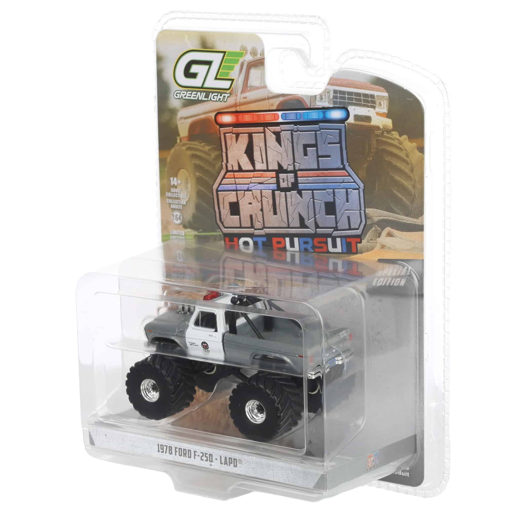 Raw Chase Unit ~ 1/64 1978 Ford F-250, Los Angeles Police Department, Kings of Crunch x Hot Pursuit Special Edition Series 17 - Image 3