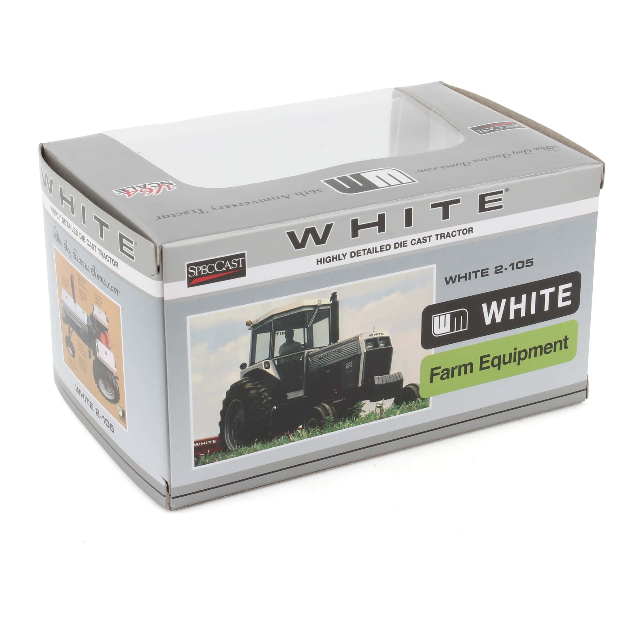 Chase Unit - 1/64 CHROME High Detail White Field Boss 2-105 FWA with Cab, 2018 Toy Tractor Times Limited Edition - Image 2