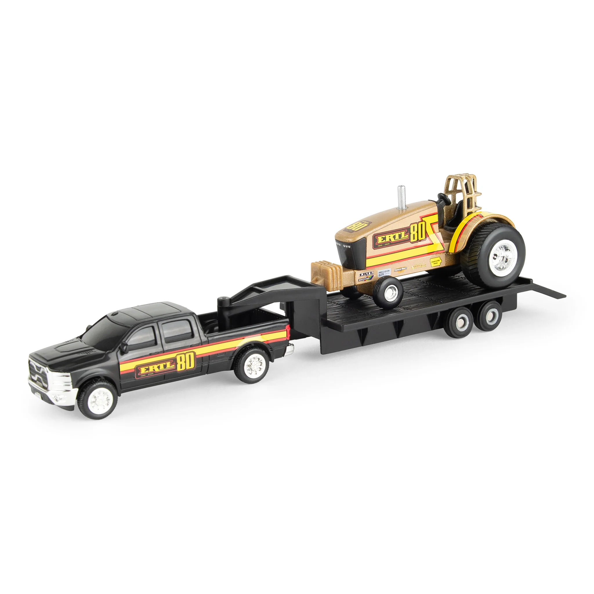 Chase Unit ~ 1/64 ERTL 80th Anniversary Pulling Tractor with Pickup Truck & Trailer