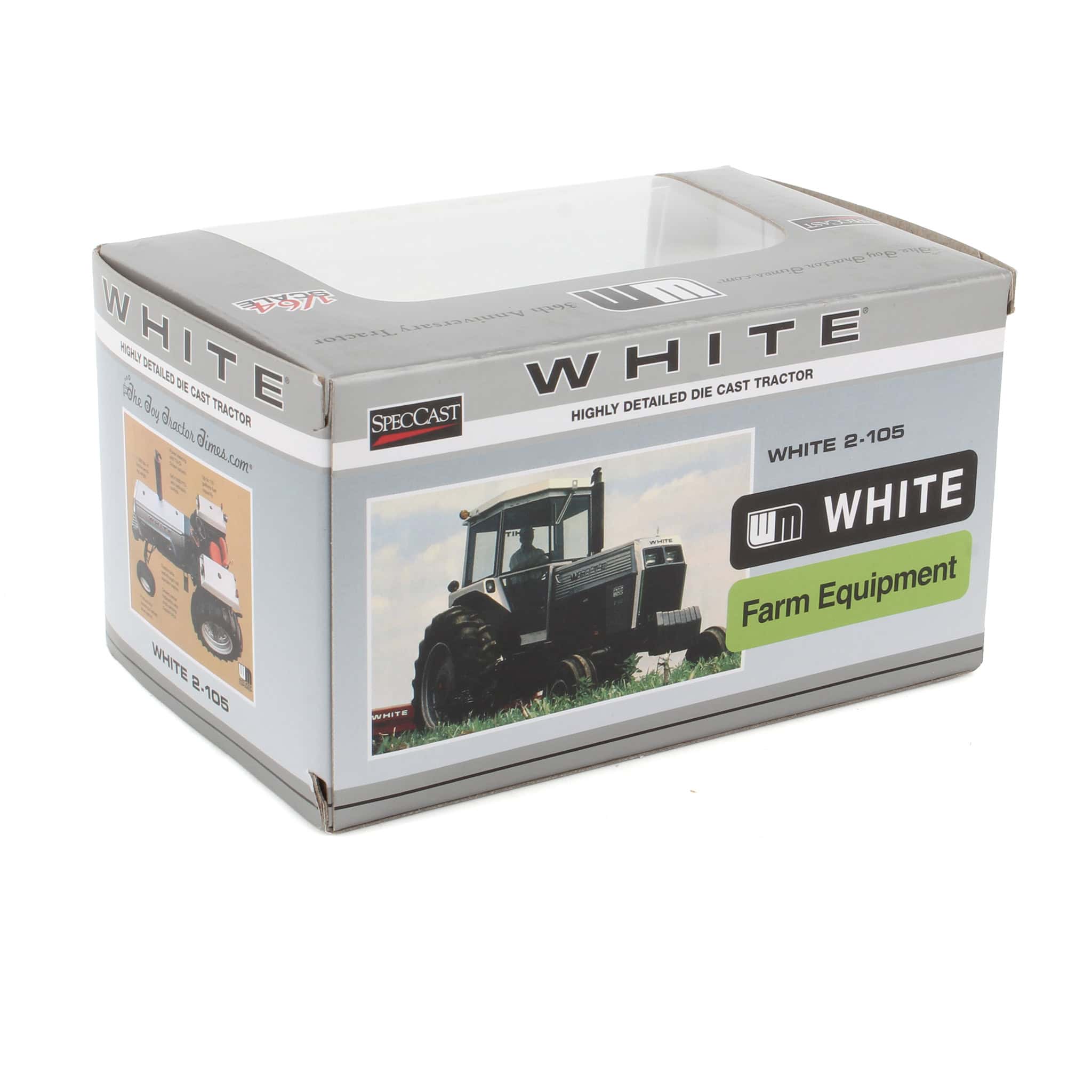Chase Unit - 1/64 GOLD High Detail White Field Boss 2-105 with Cab, 2018 Toy Tractor Times Limited Edition - Image 2