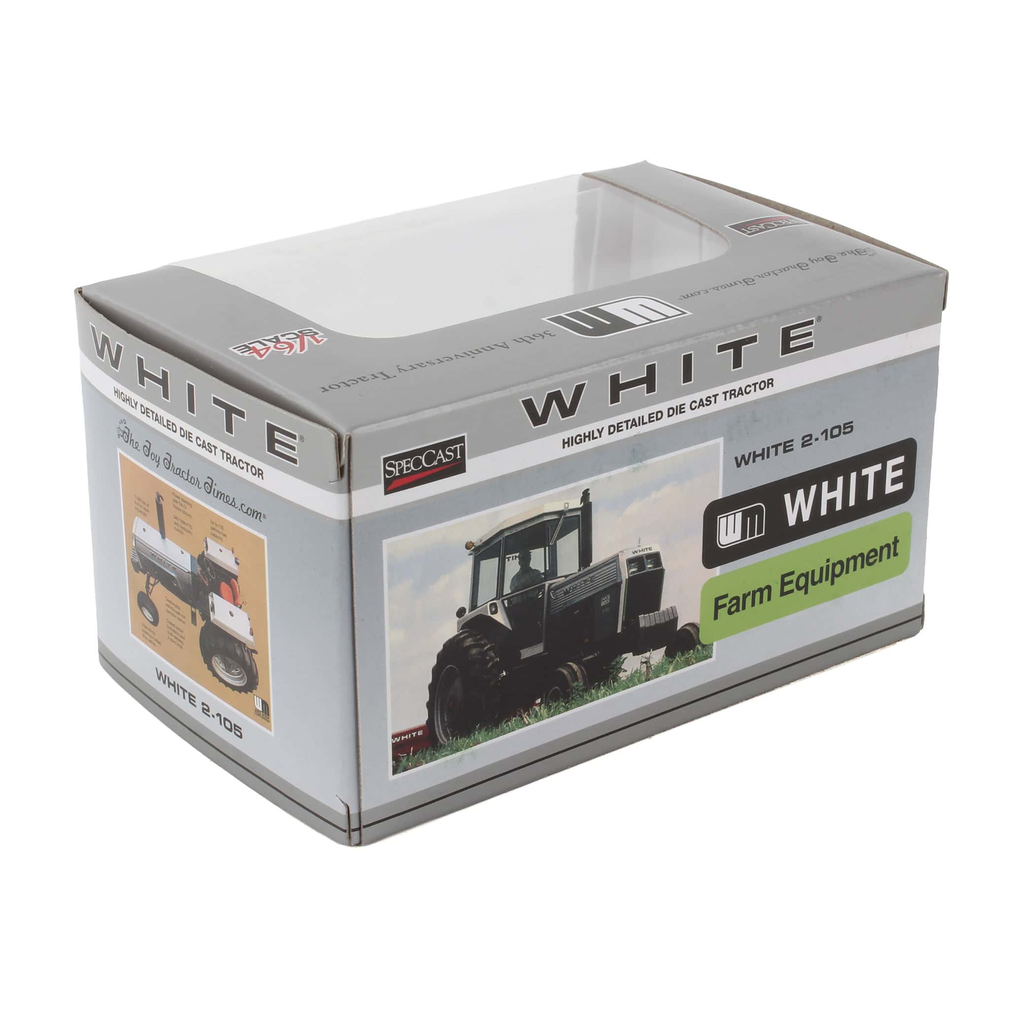 Chase Unit - 1/64 GOLD PLATED High Detail White Field Boss 2-105 FWA with Cab, 2018 Toy Tractor Times Limited Edition - Image 2