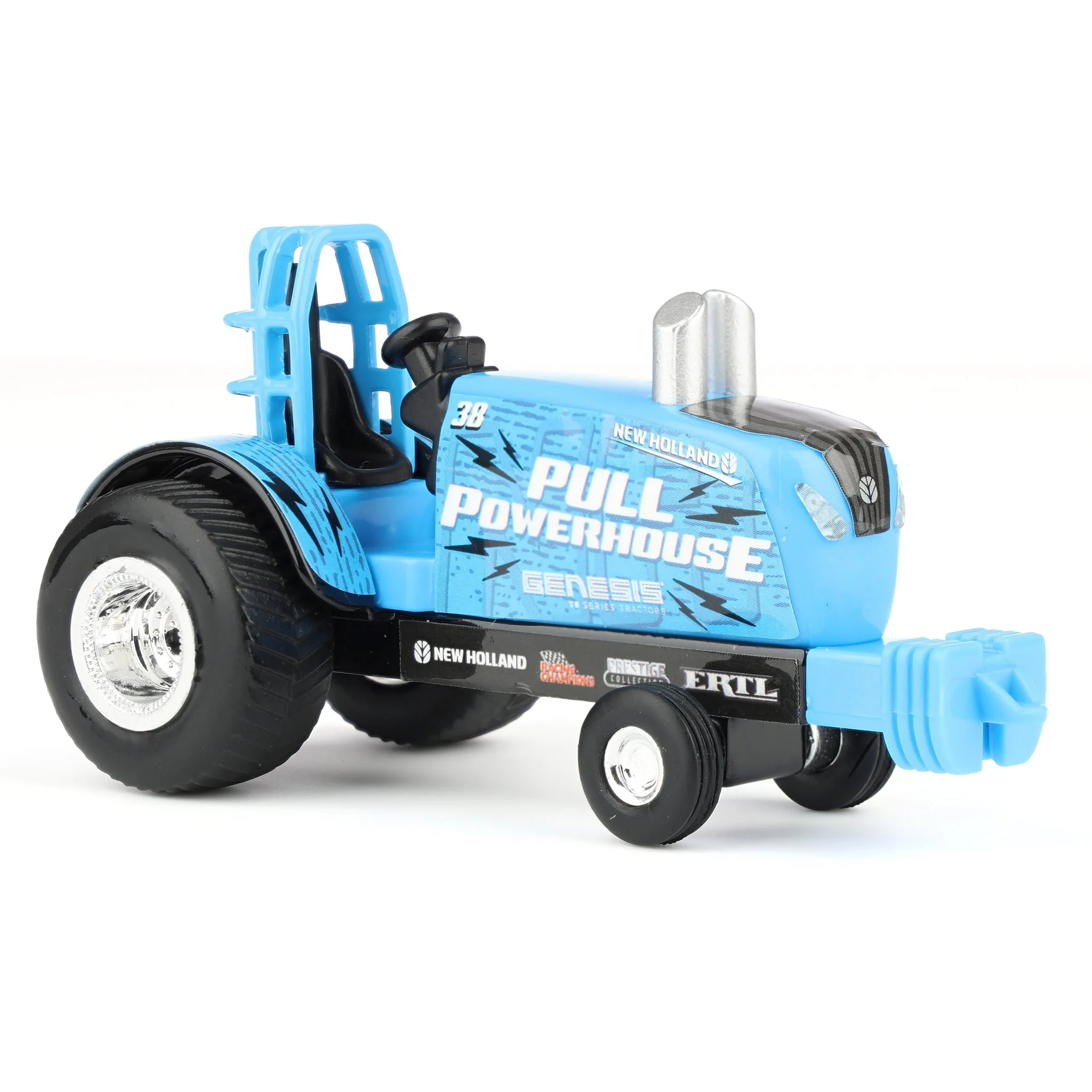 Chase Unit ~ 1/64 New Holland Pulling Tractor Toy, "Pull Powerhouse" - Image 2