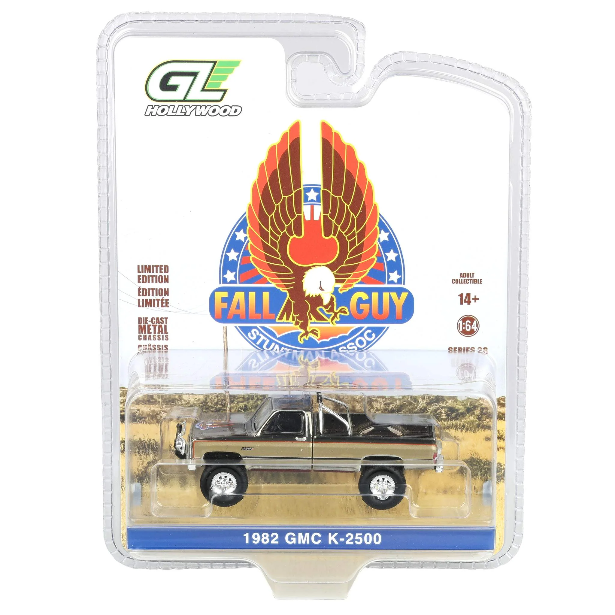 Chrome Chase Unit ~ 1/64 1982 GMC K-2500, Fall Guy Stuntman Association, Hollywood Series 26
