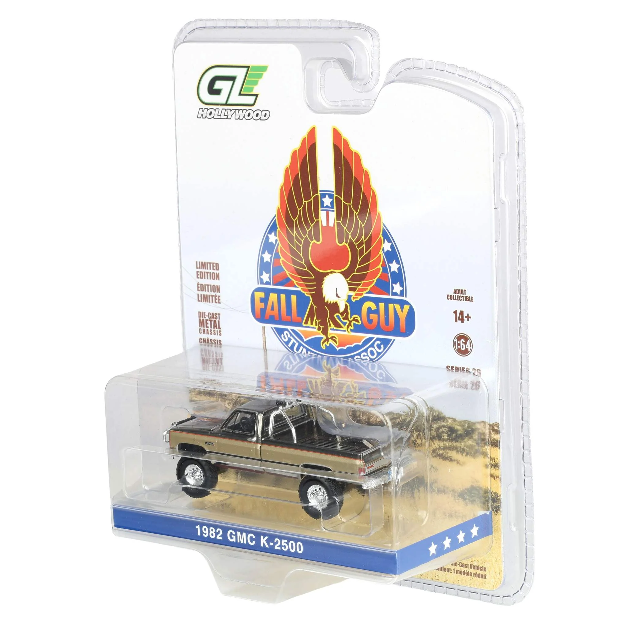 Chrome Chase Unit ~ 1/64 1982 GMC K-2500, Fall Guy Stuntman Association, Hollywood Series 26 - Image 3