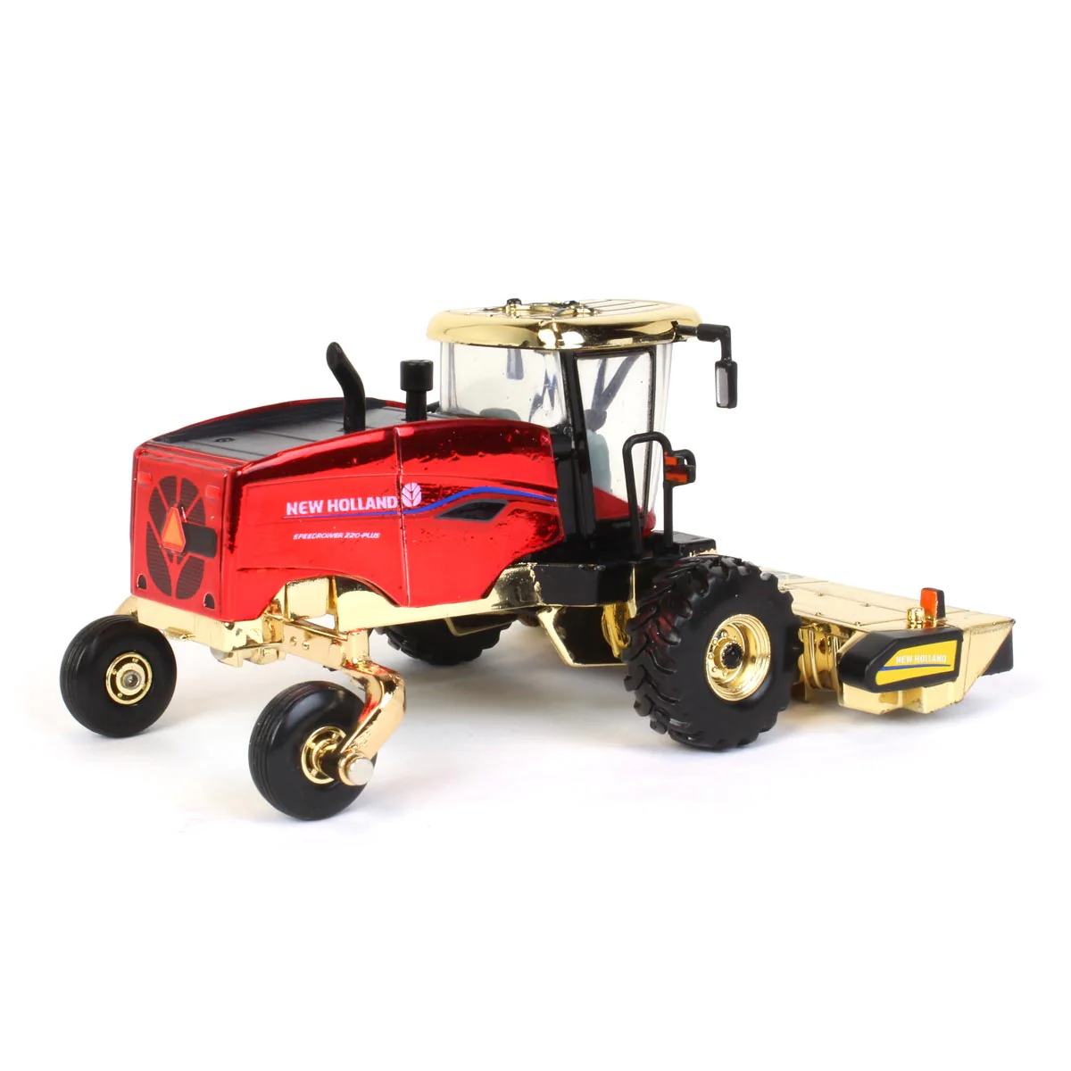 Chrome Chase Unit ~ 1/64 New Holland Speedrower 220 PLUS SP Windrower with Disc Head & Sickle Head by ERTL, 2022 Farm Show - Image 3