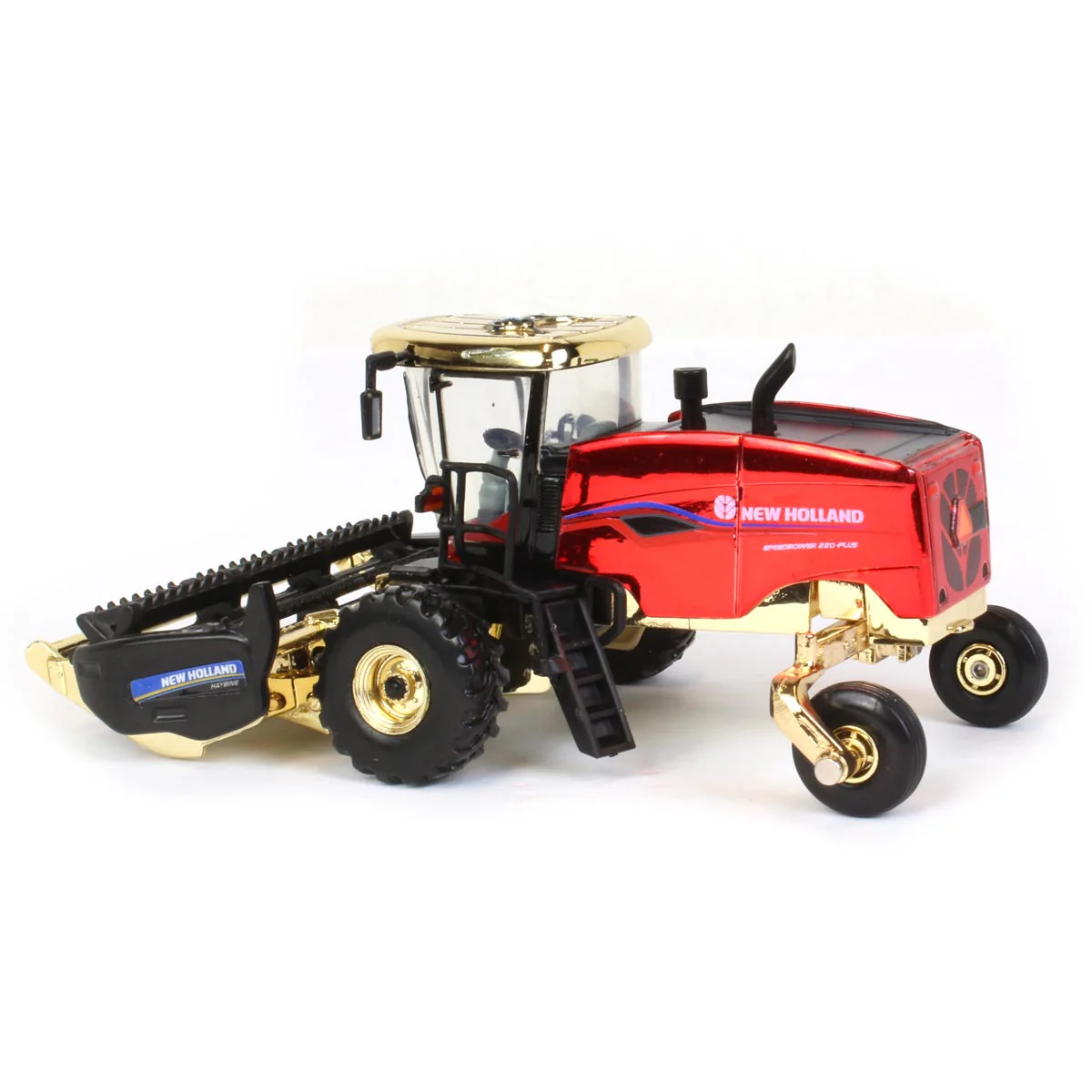 Chrome Chase Unit ~ 1/64 New Holland Speedrower 220 PLUS SP Windrower with Disc Head & Sickle Head by ERTL, 2022 Farm Show - Image 4