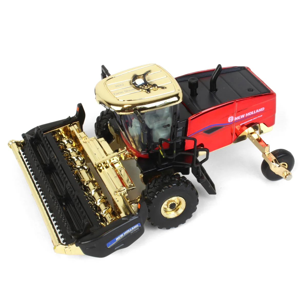 Chrome Chase Unit ~ 1/64 New Holland Speedrower 220 PLUS SP Windrower with Disc Head & Sickle Head by ERTL, 2022 Farm Show - Image 5